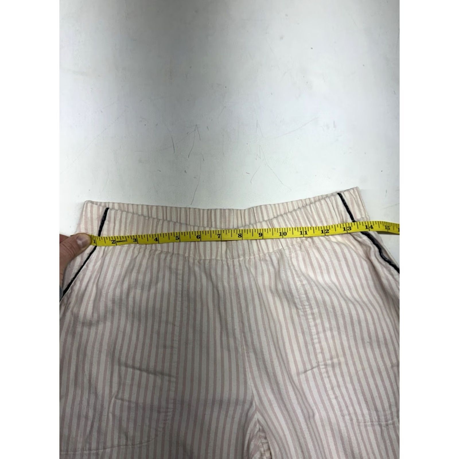 Vintage Soma Pajama Pants Women Small Pink Striped Sleep Drawstring Lounge Stars Size 28" / US 6 / IT 42 - 3 Thumbnail