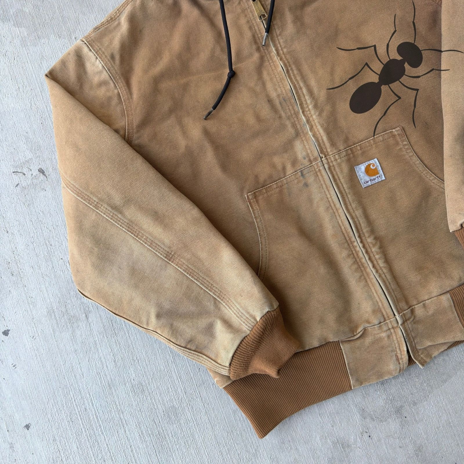 Carhartt × Vintage Carhartt WOMENS WJ130 BRN brown hooded work wear jacket Size US S / EU 44-46 / 1 - 4 Thumbnail