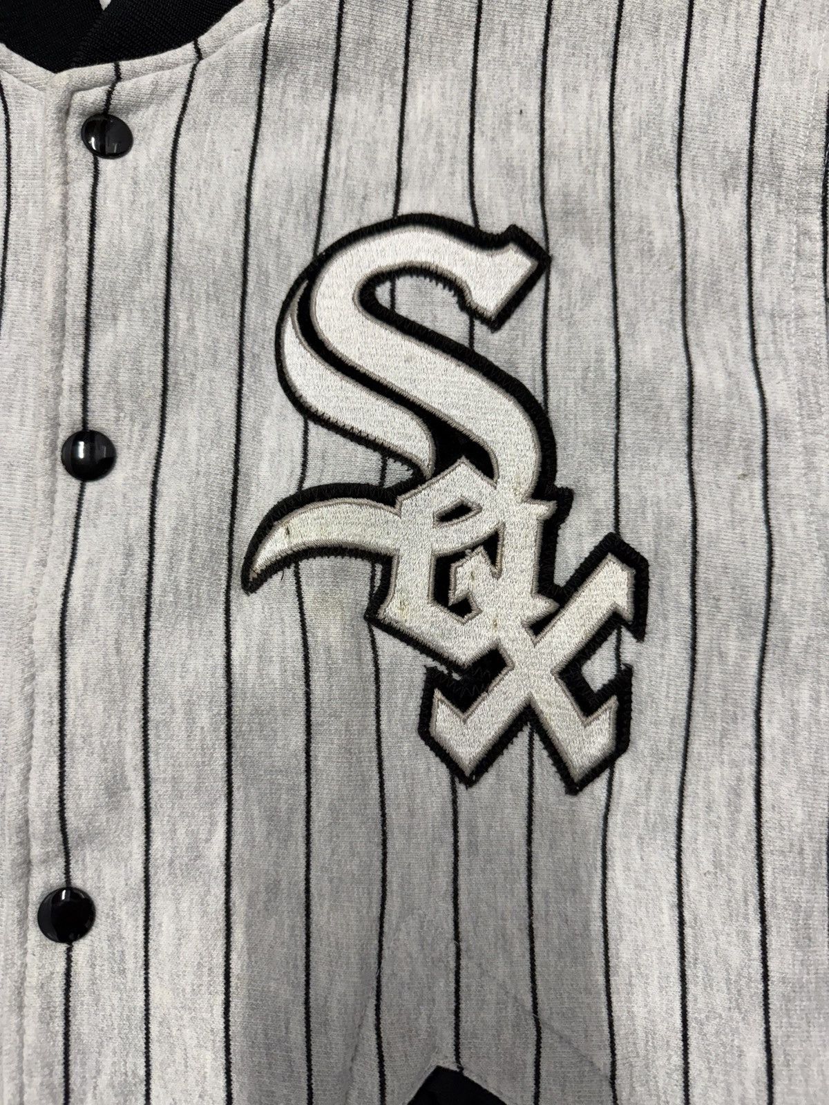 MLB Vintage Jordan Chicago White Sox Pinstripe Bomber Jacket SzM Size US M / EU 48-50 / 2 - 2 Thumbnail