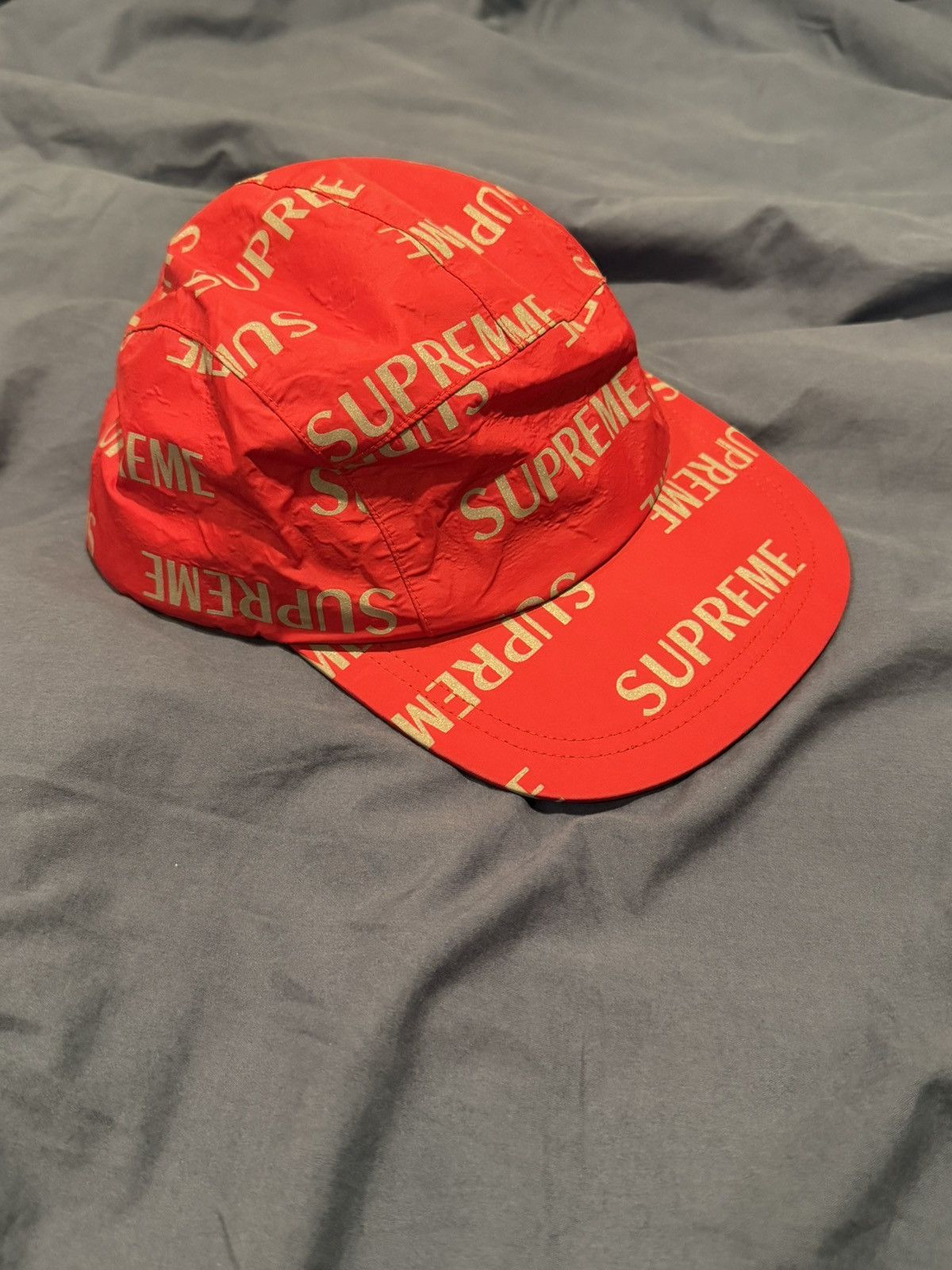 Supreme Supreme 3M Reflective Repeat Camp Cap Red SS16 Size ONE SIZE - 2 Thumbnail