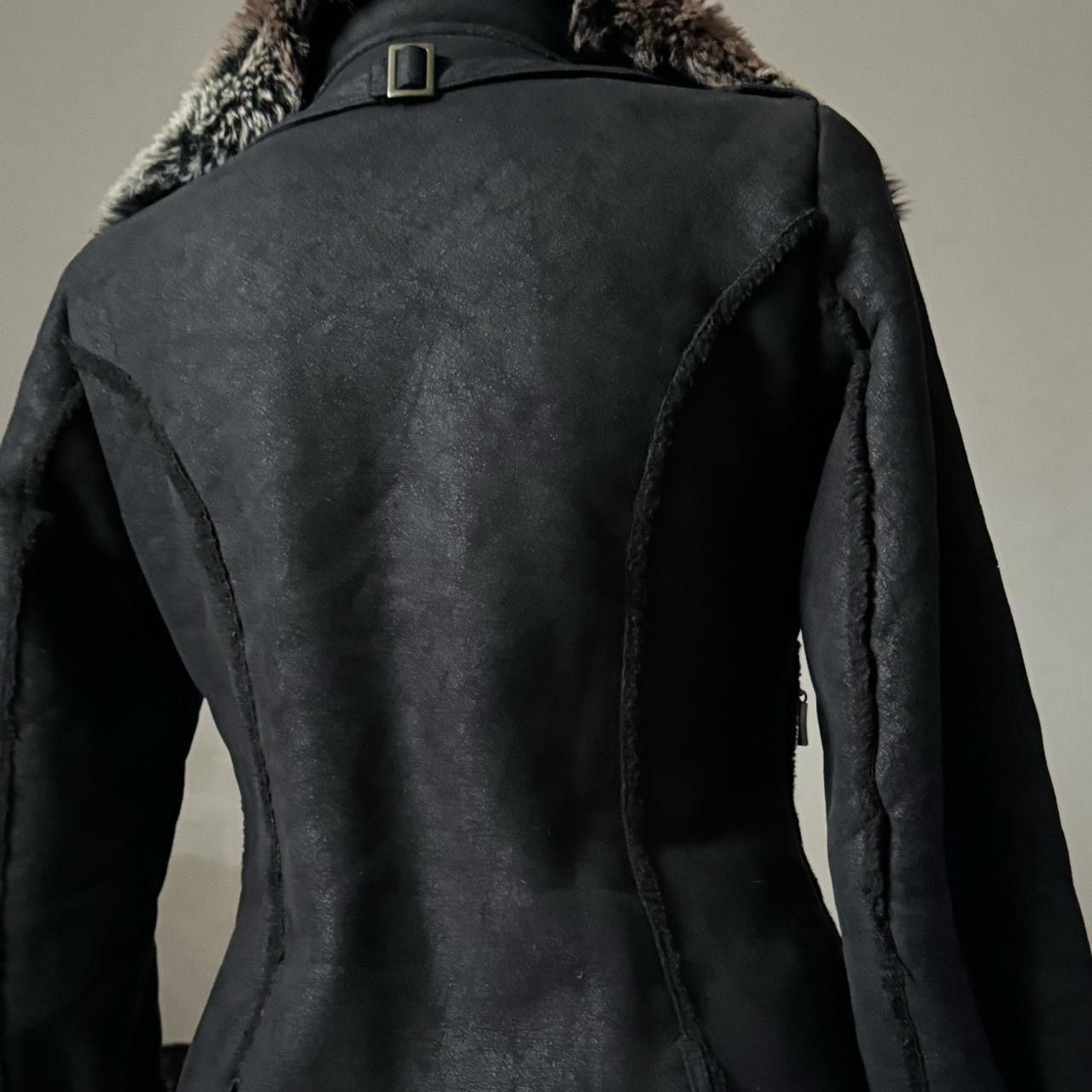Vintage Penny Lane biker jacket with an asymmetrical zipper fur Size S / US 4 / IT 40 - 7 Thumbnail