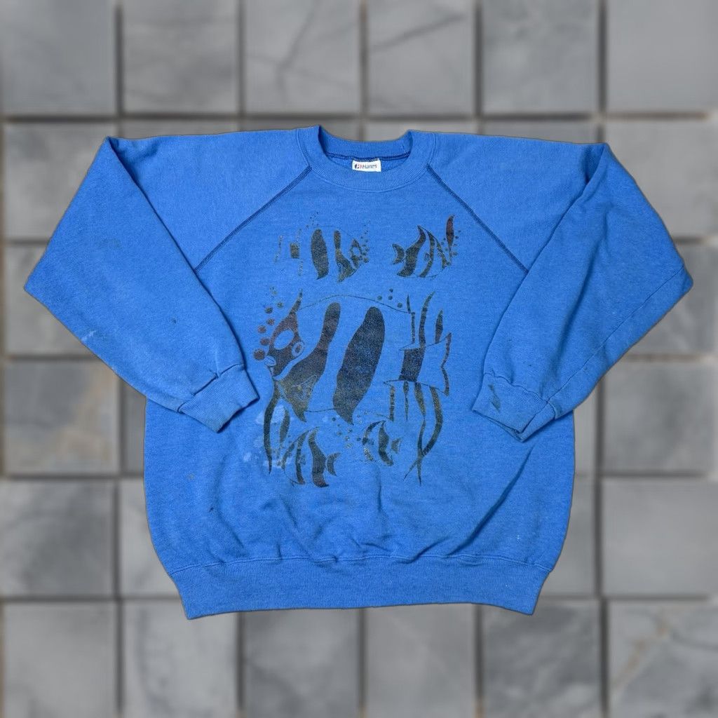 Hanes Vintage 80s Fish Graphic Sweatshirt Hanes Adult Large Blue Angel User: Vintage 80s Fish Graphic Sweatshirt Hanes Adult Large Blue Angel Size US L / EU 52-54 / 3 - 1 Thumbnail