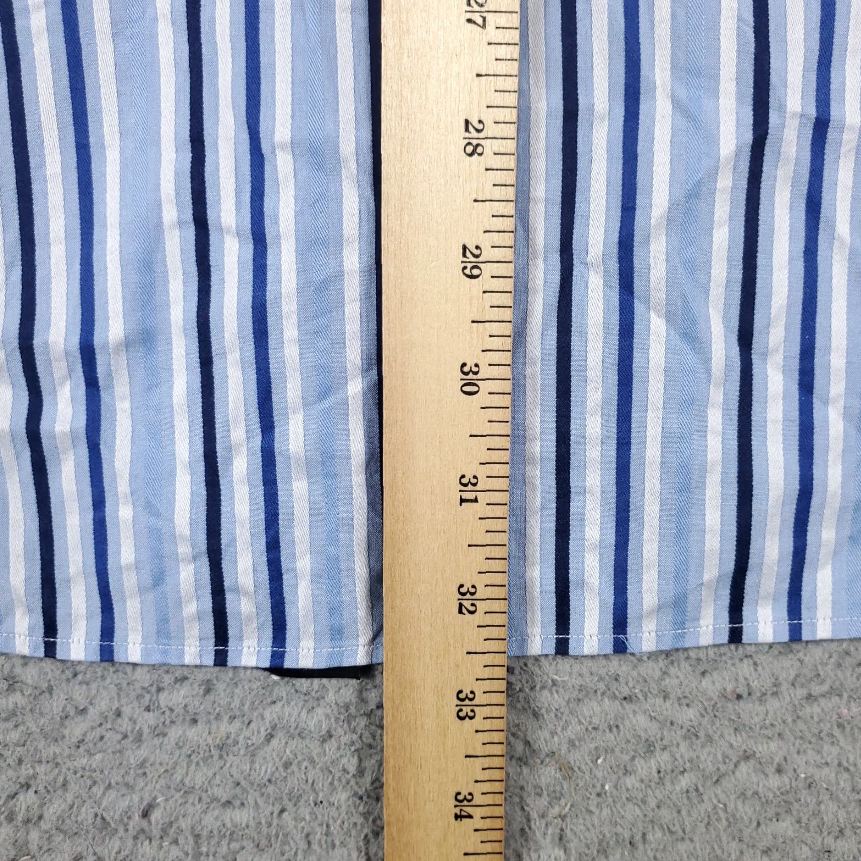 Tommy Hilfiger TOMMY HILFIGER Shirt Mens XL Blue White Striped Casual Button-Up Long Sleeve Size US XL / EU 56 / 4 - 4 Thumbnail