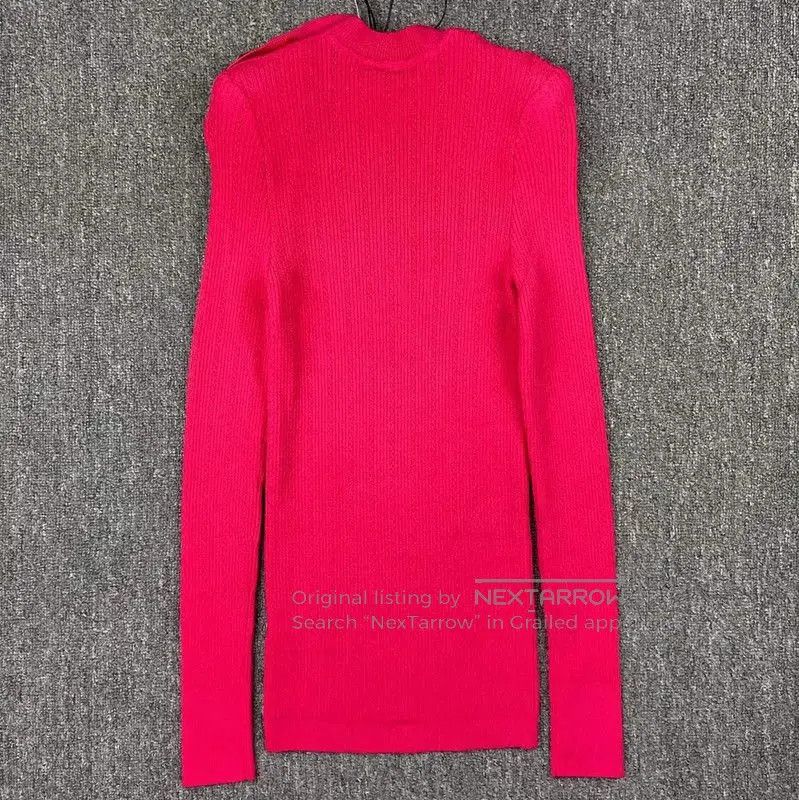 Balmain Balmain Pink Ribbed Women's Sweater . Size S / US 4 / IT 40 - 3 Thumbnail