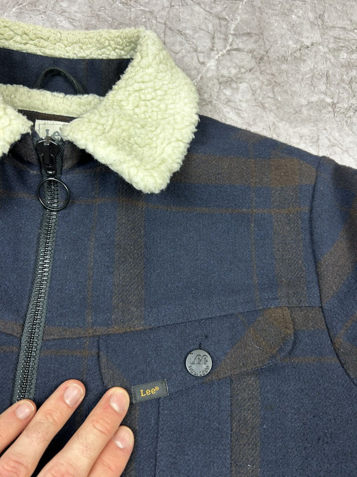 Lee Lee Vintage Fleece Wool Sherpa Jacket Size US M / EU 48-50 / 2 - 10 Thumbnail