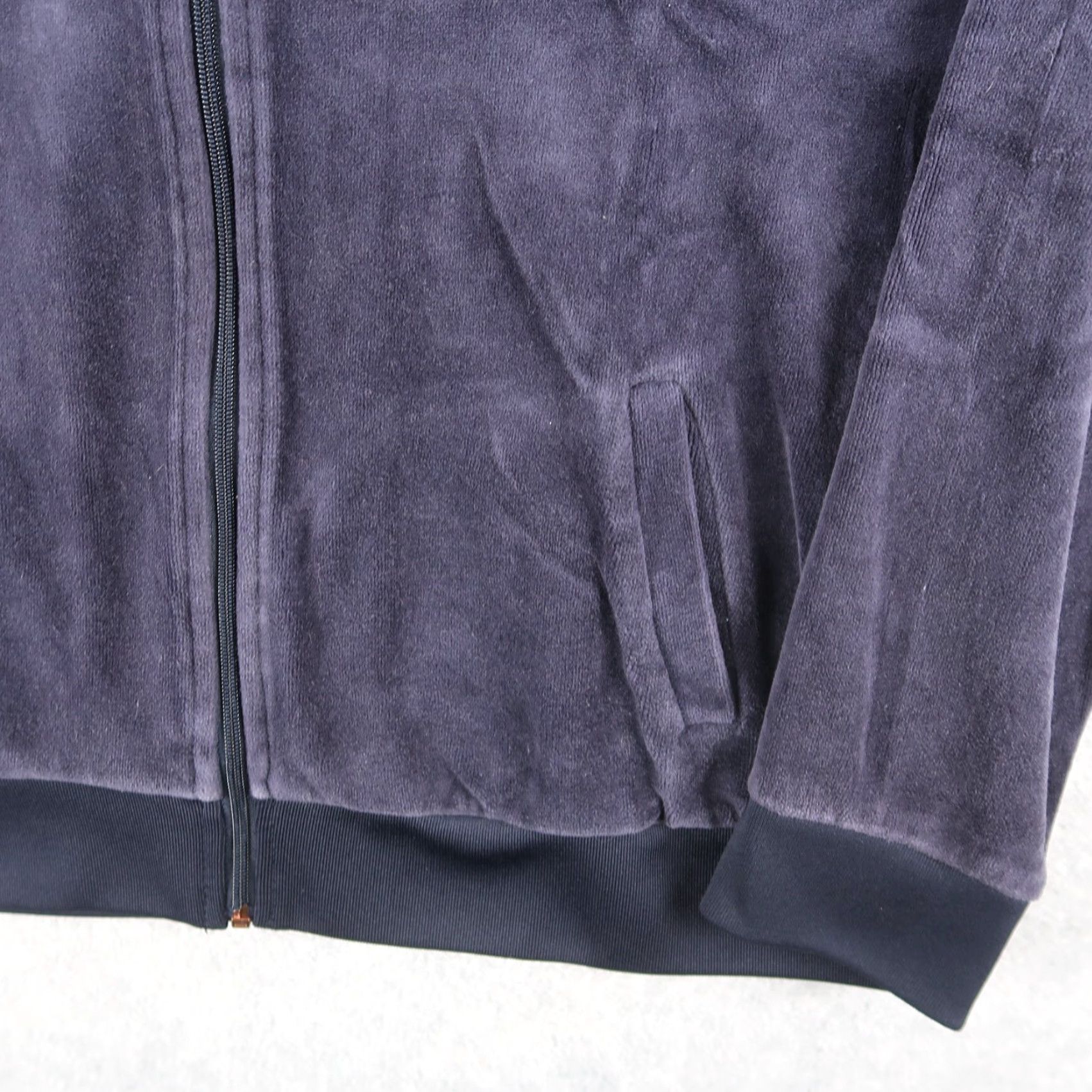 Juicy Couture Juicy Couture Hoodie Womens L Blue Velour Zip Up Logo Embellish Size L / US 10 / IT 46 - 4 Thumbnail