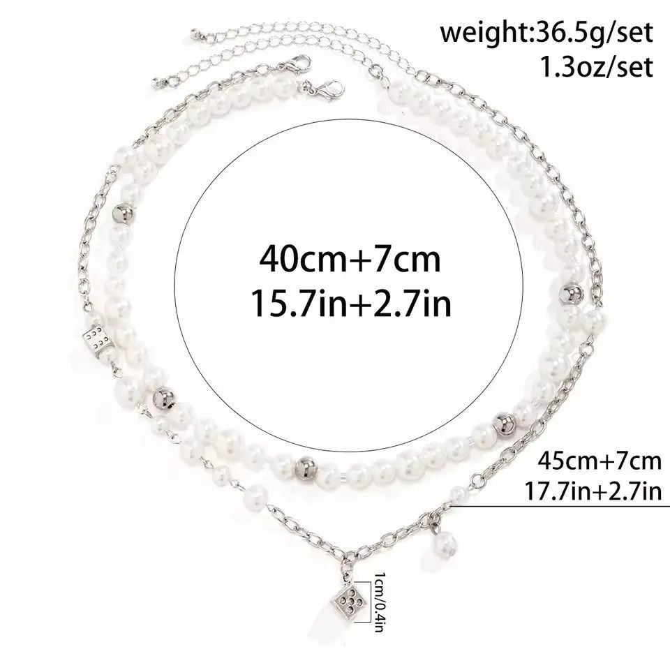 Jewelry Salircon Steampunk Metal Dice Pendant Short Necklace Size ONE SIZE - 3 Thumbnail
