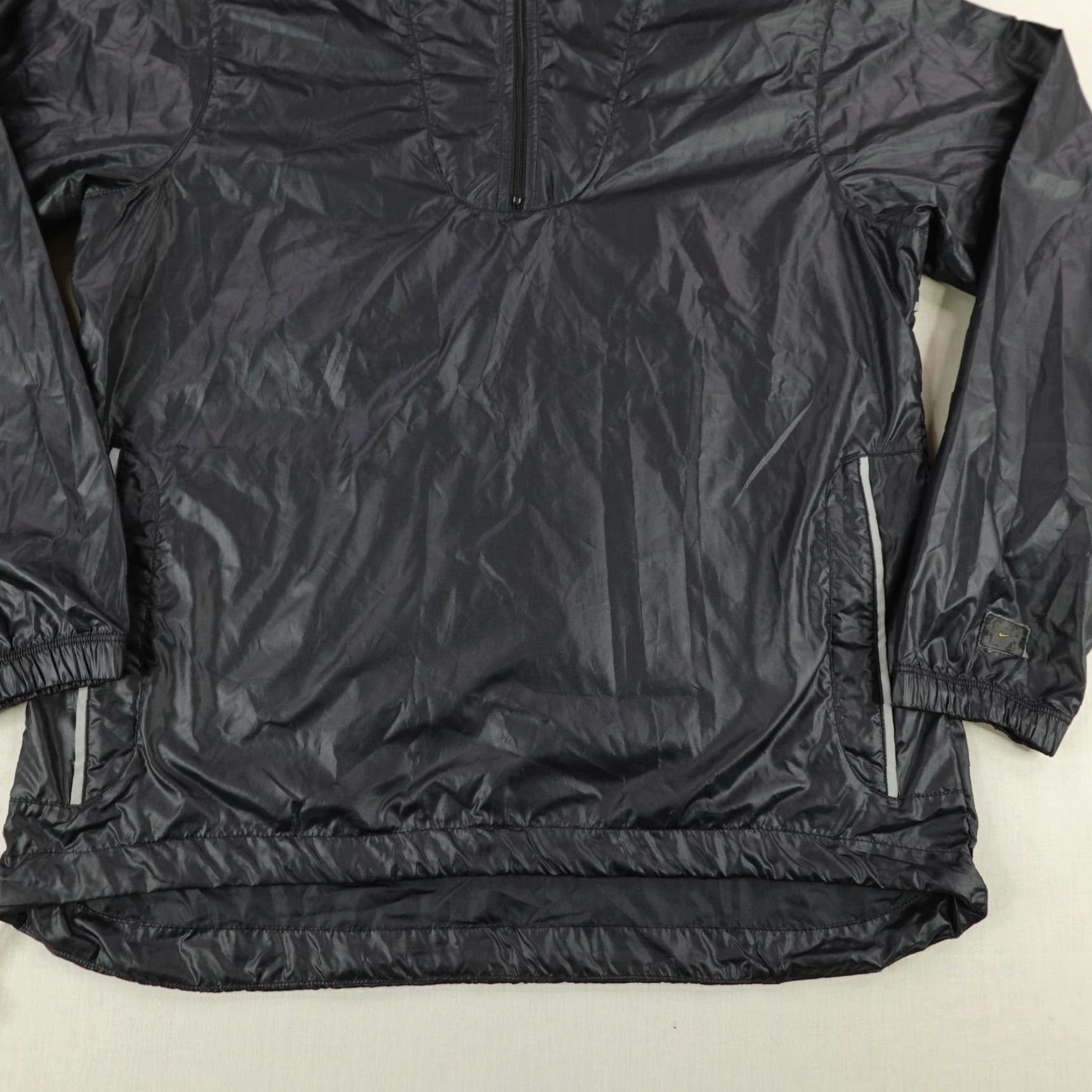 Nike VINTAGE Nike Jacket Womens Medium Black 1/4 Zip Windbreaker Swoosh Y2K Size M / US 6-8 / IT 42-44 - 4 Thumbnail
