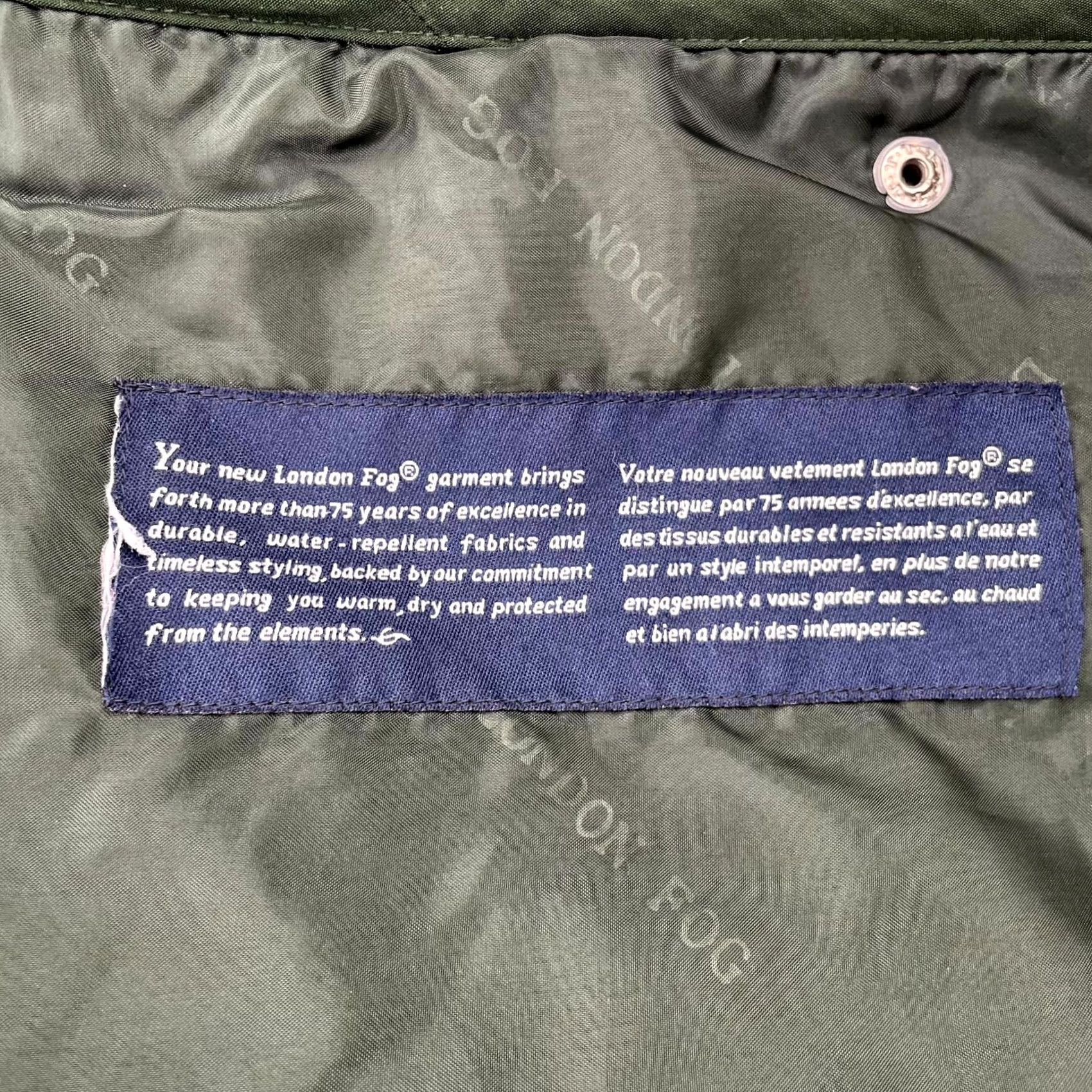 London Fog London Fog Jacket Womens Medium Green Quilted Barn Coat Lined Snap Front Size M / US 6-8 / IT 42-44 - 7 Thumbnail