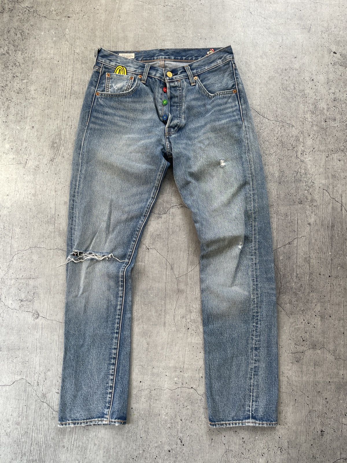 Levi's Levis 501 93 Big E x Super Mario Selvedge Jeans Size US 30 / EU 46 - 6 Thumbnail