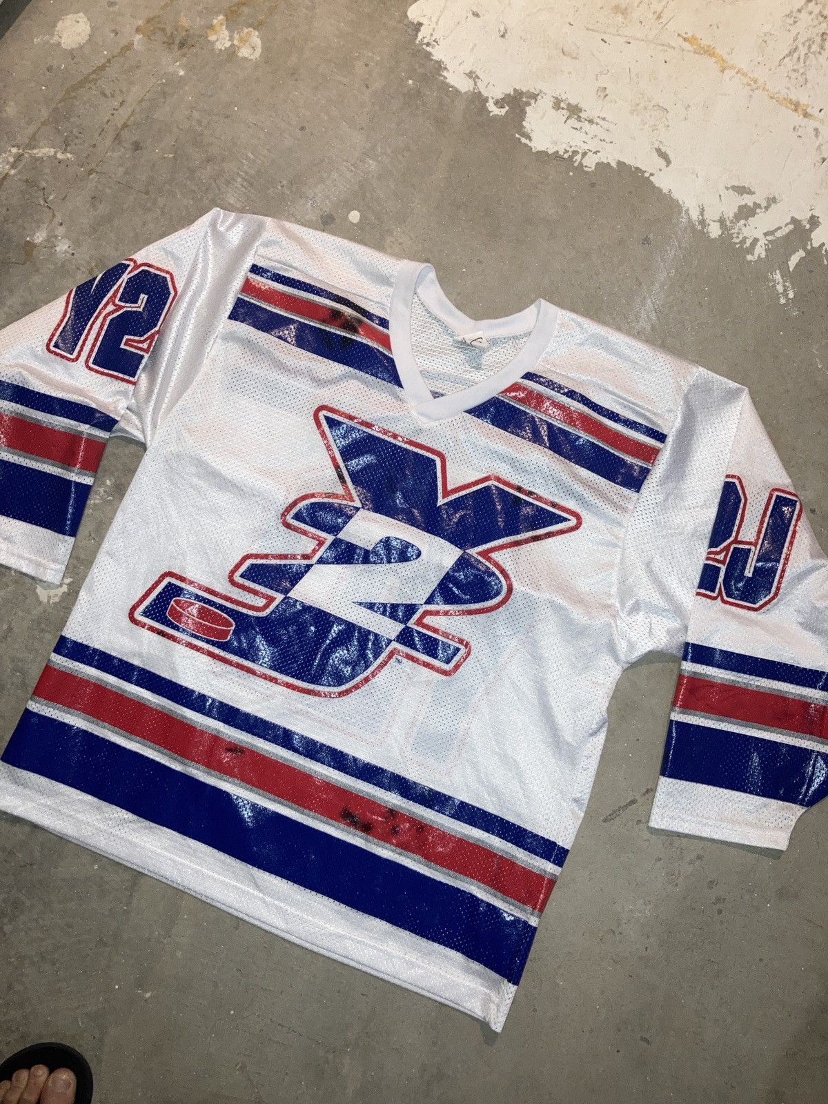Vintage × WWF VTG Y2J Jericho WWF Wrestling Hockey Jersey XL Size US XL / EU 56 / 4 - 1 Thumbnail