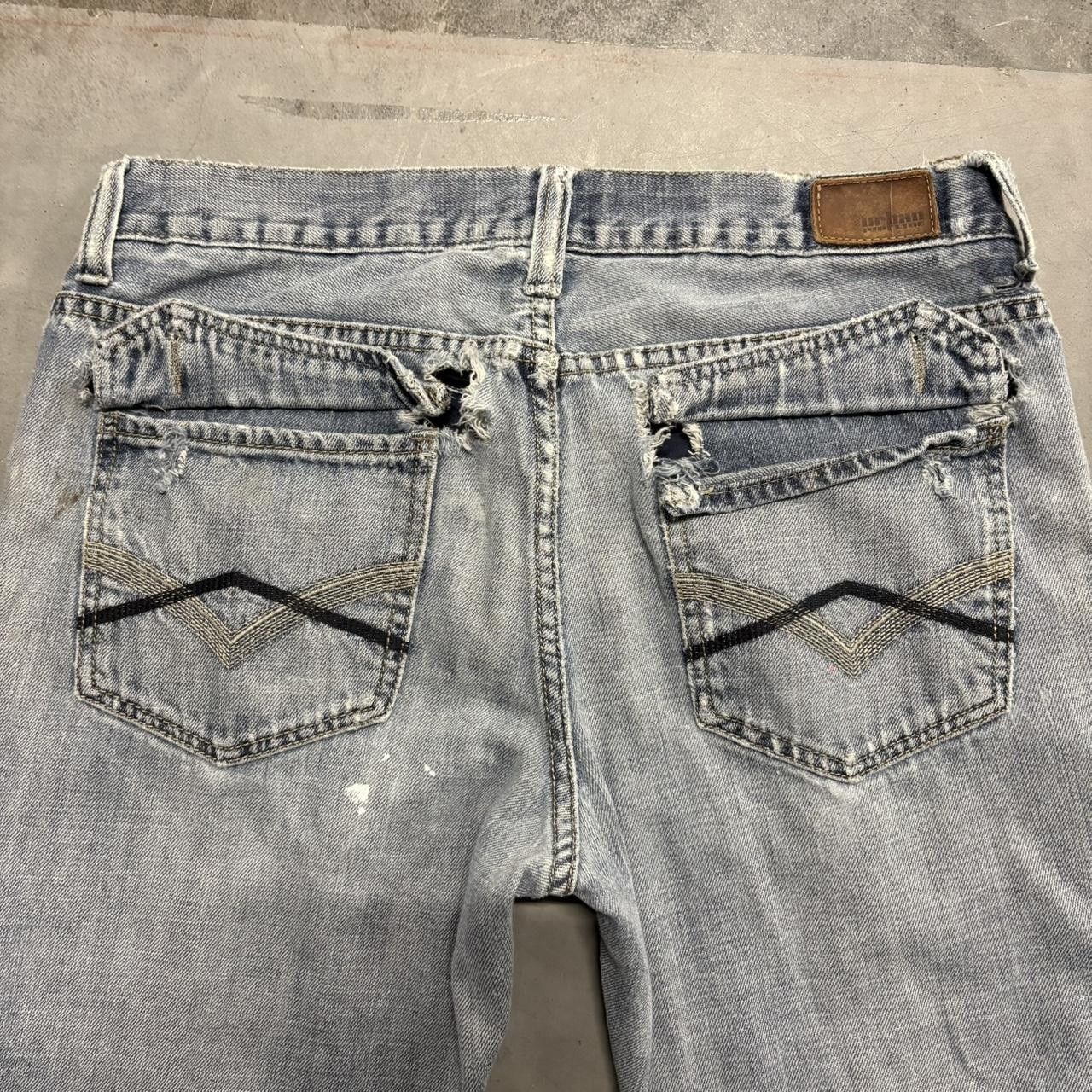Vintage Crazy Vintage Y2K/2000s Distressed Skater Style Light Wash Denim jeans! Size US 34 / EU 50 - 6 Thumbnail