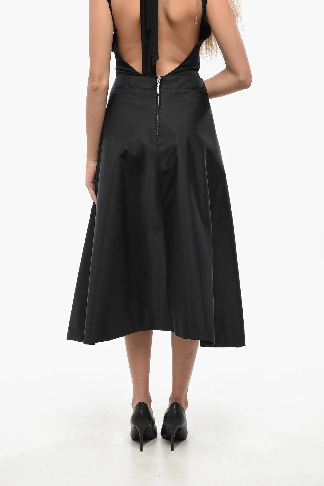 Marni og1mm0326 A-Line Solid-Color Skirt in Black Size 28" / US 6 / IT 42 - 4 Thumbnail