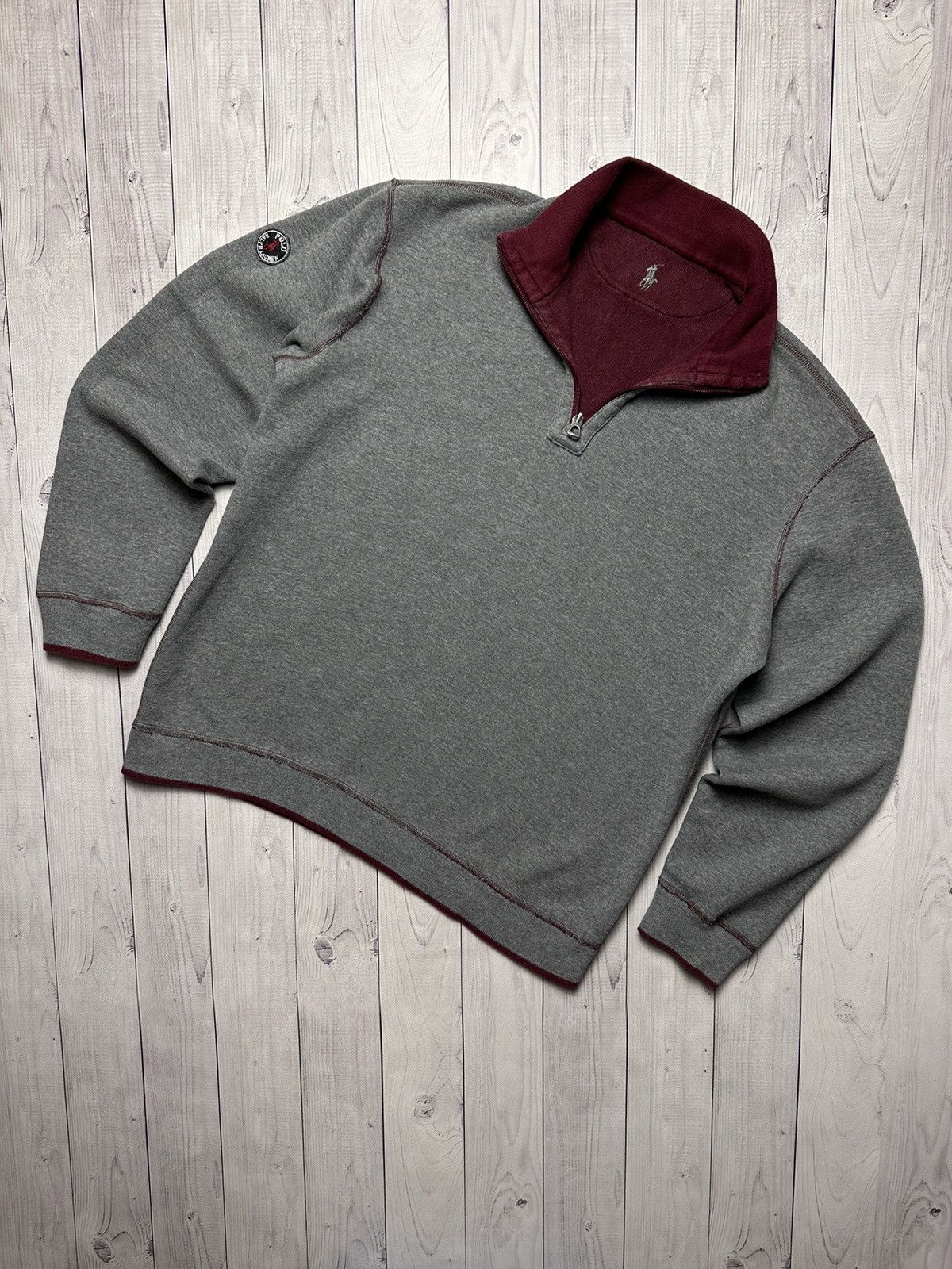 Vintage Vintage Polo Ralph Lauren sweater reversible logo rare Large Size US L / EU 52-54 / 3 - 2 Thumbnail