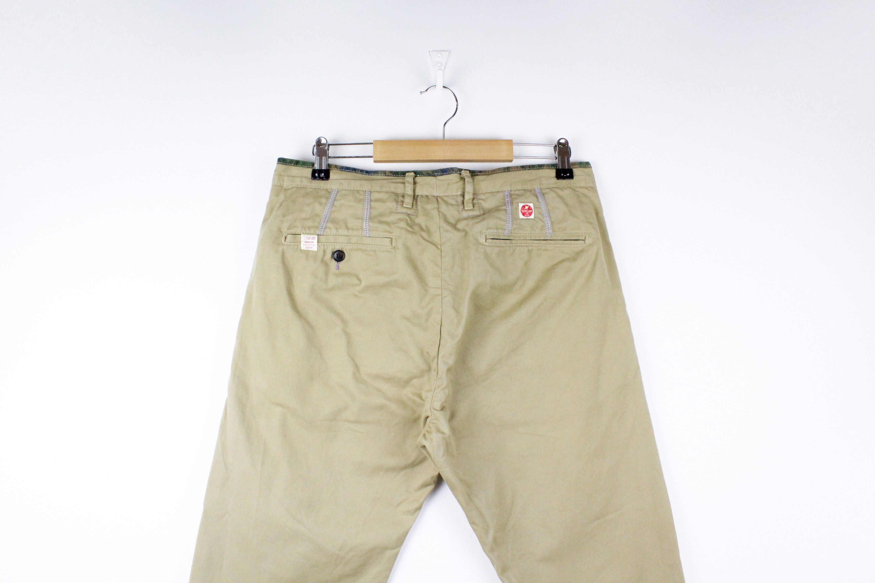 Paul Smith × Paul Smith Red Ear Paul Smith Beige Twill Cotton Flat Lock Heritage Pants Size US 32 / EU 48 - 4 Thumbnail