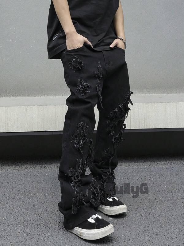 Ripped skinny distressed jeans