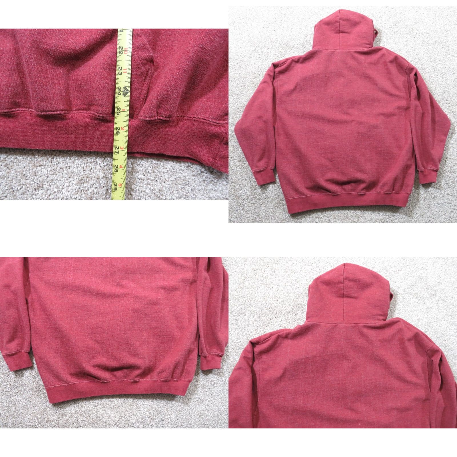NCAA VTG Arkansas Razorback OVB Hoodie Mens XL Red Cotton Pullover Hooded Sports Basketball Football Crew Neck Drawstring Winter Spring Fall Size US XL / EU 56 / 4 - 8 Thumbnail