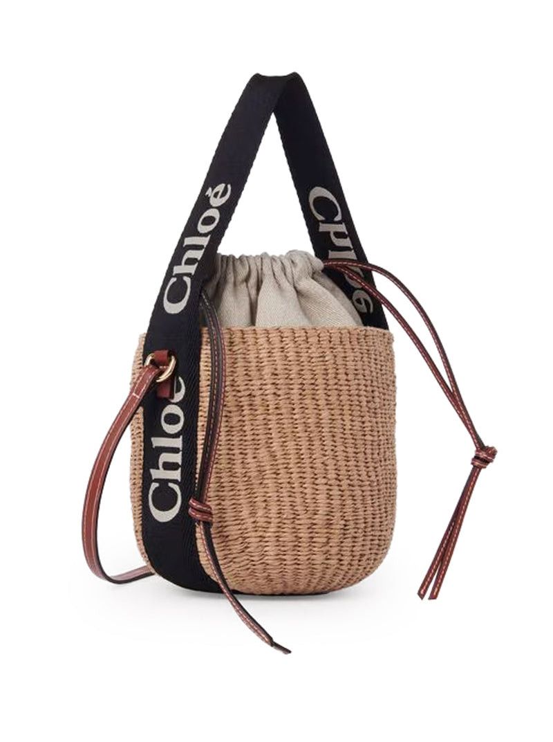 Chloe WOODY SMALL BASKET BAG IN NATURAL FIBERS Size ONE SIZE - 1 Thumbnail