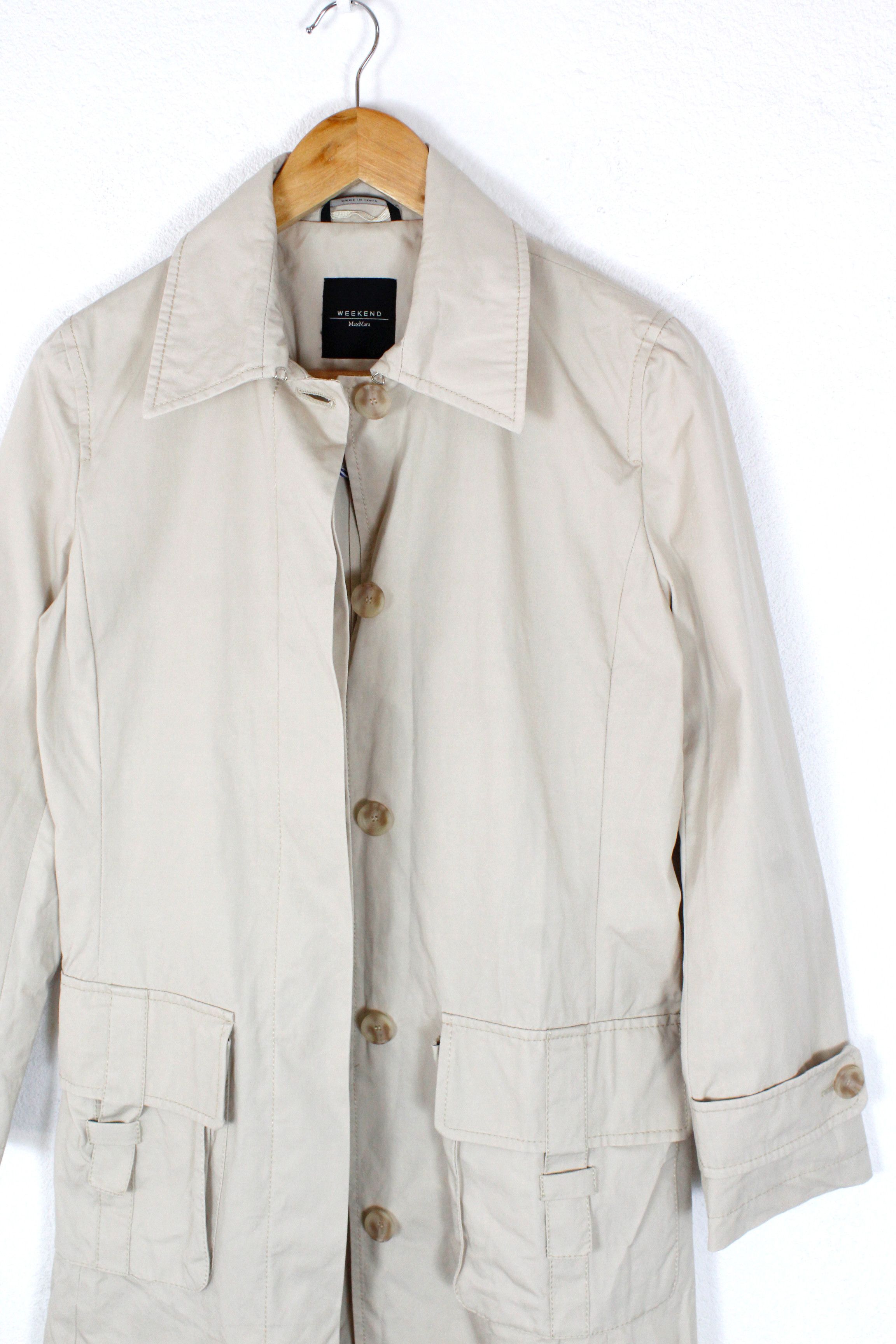 Max Mara × Weekend Max Mara Womens Weekend Max Mara Beige Coat Y2K Size M / US 6-8 / IT 42-44 - 9 Thumbnail
