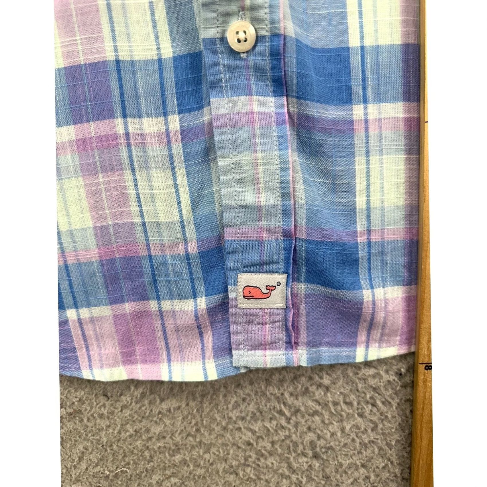 Vineyard Vines VINEYARD VINES Button-Down Shirt Men Large Blue Madras Plaid Classic Fit Murray Size US L / EU 52-54 / 3 - 6 Thumbnail