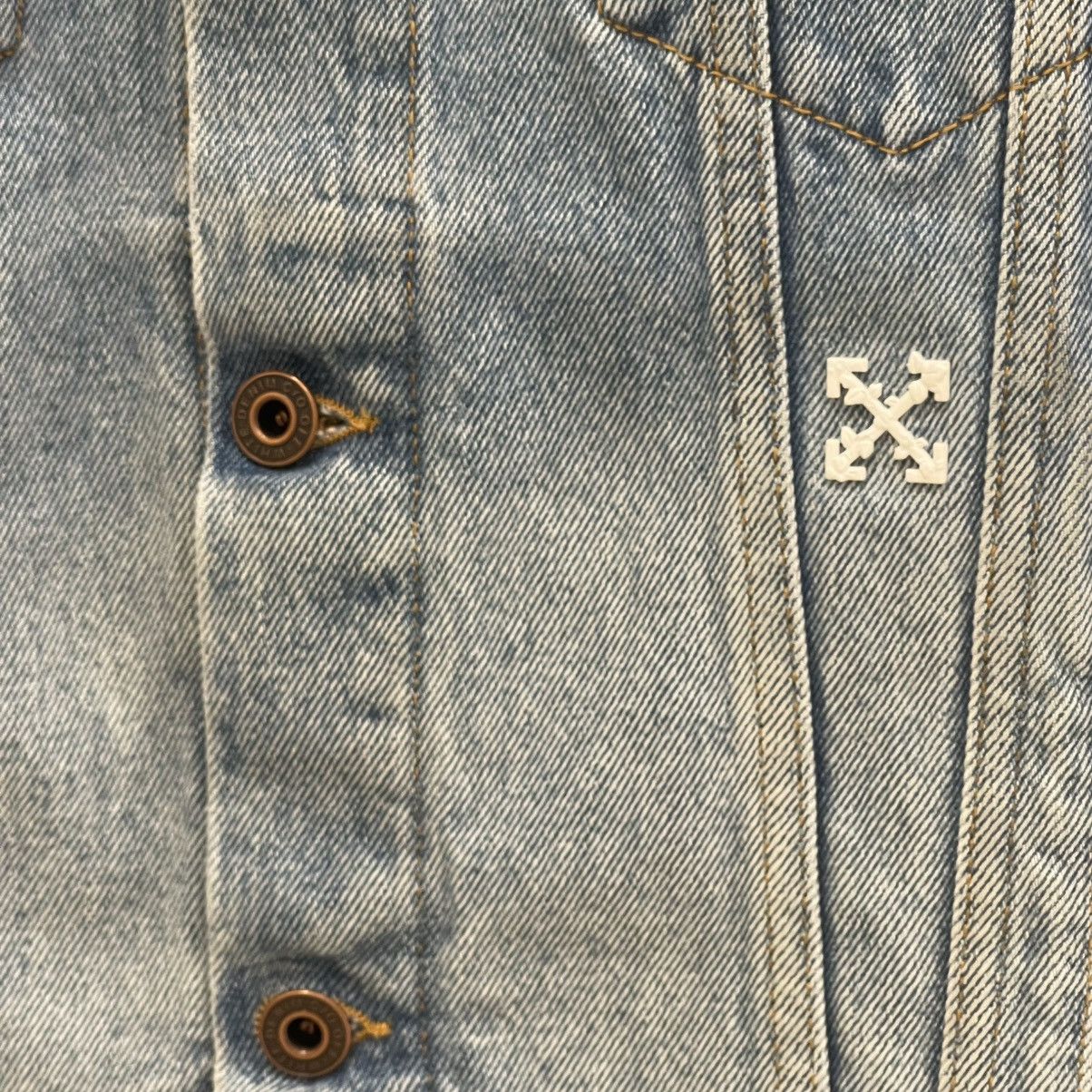 Off-White × Virgil Abloh Off-White Slim Fit Spray Paint Diag Denim Jacket Size US L / EU 52-54 / 3 - 3 Thumbnail