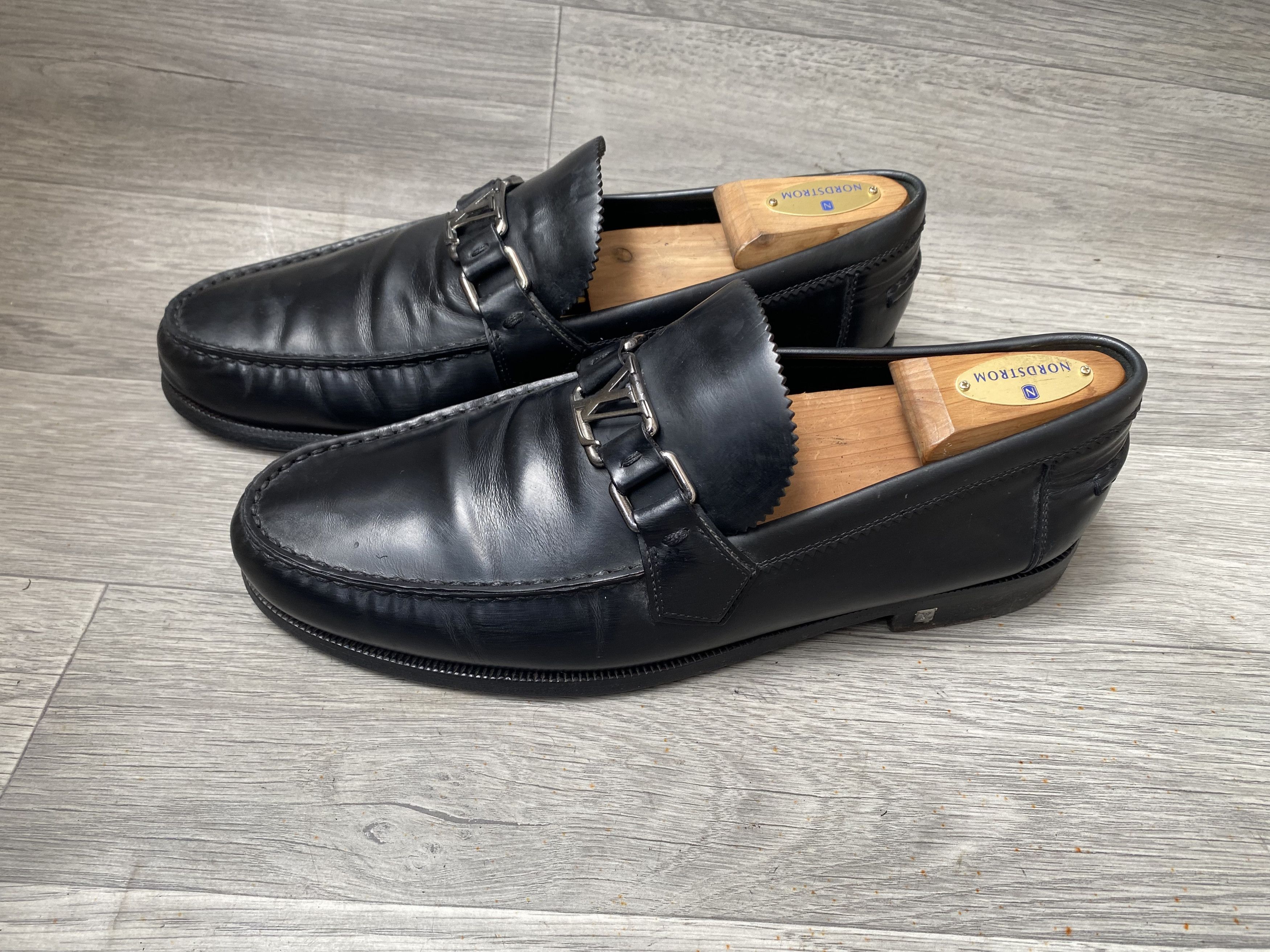 Louis Vuitton Louis Vuitton montecarlo black slip on loafers sz 42 Size US 9 / EU 42 - 5 Thumbnail