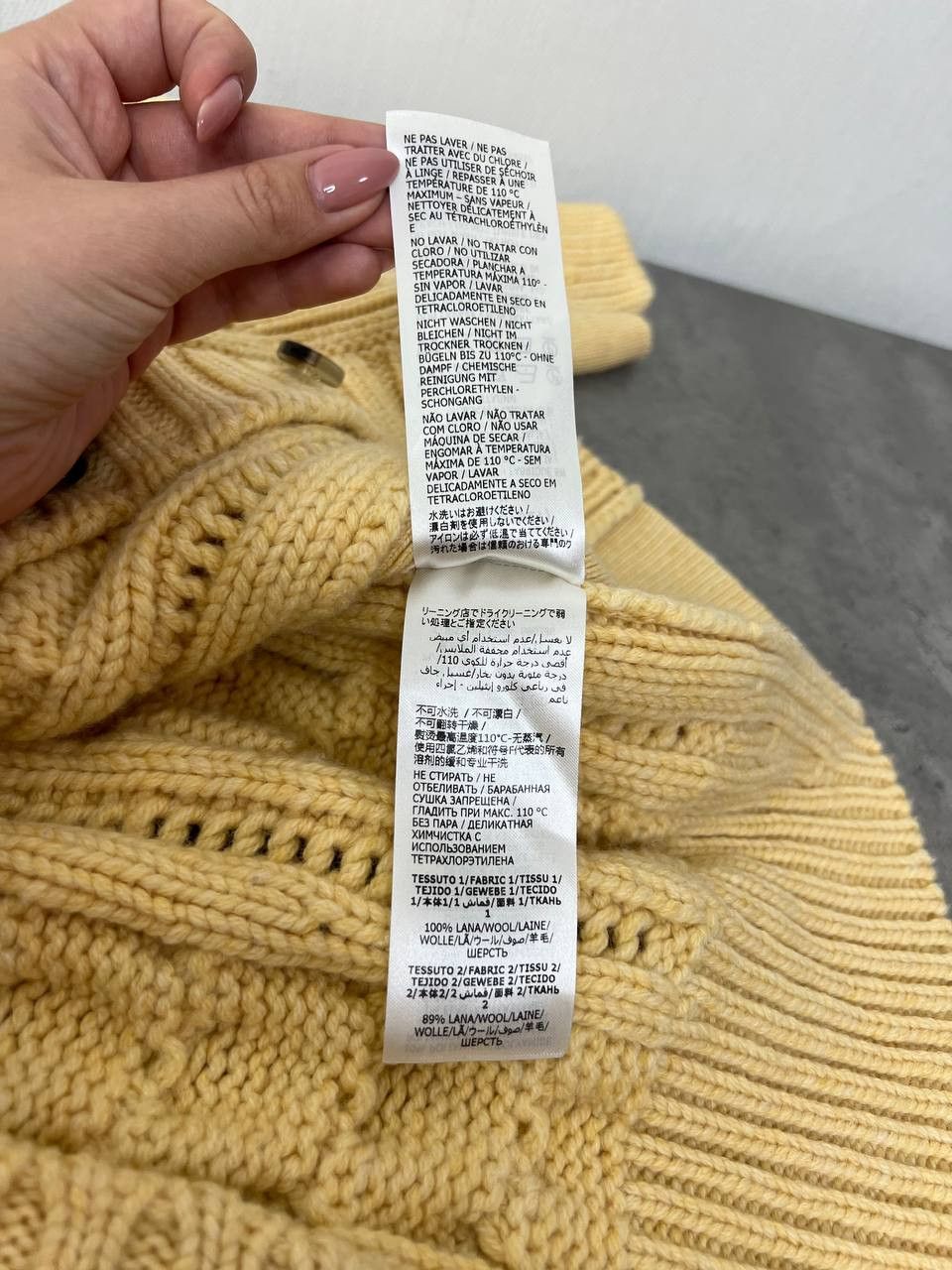 Alexander McQueen Alexander McQueen Jumper Womens Yellow Cable Wool 100% Size M / US 6-8 / IT 42-44 - 11 Thumbnail