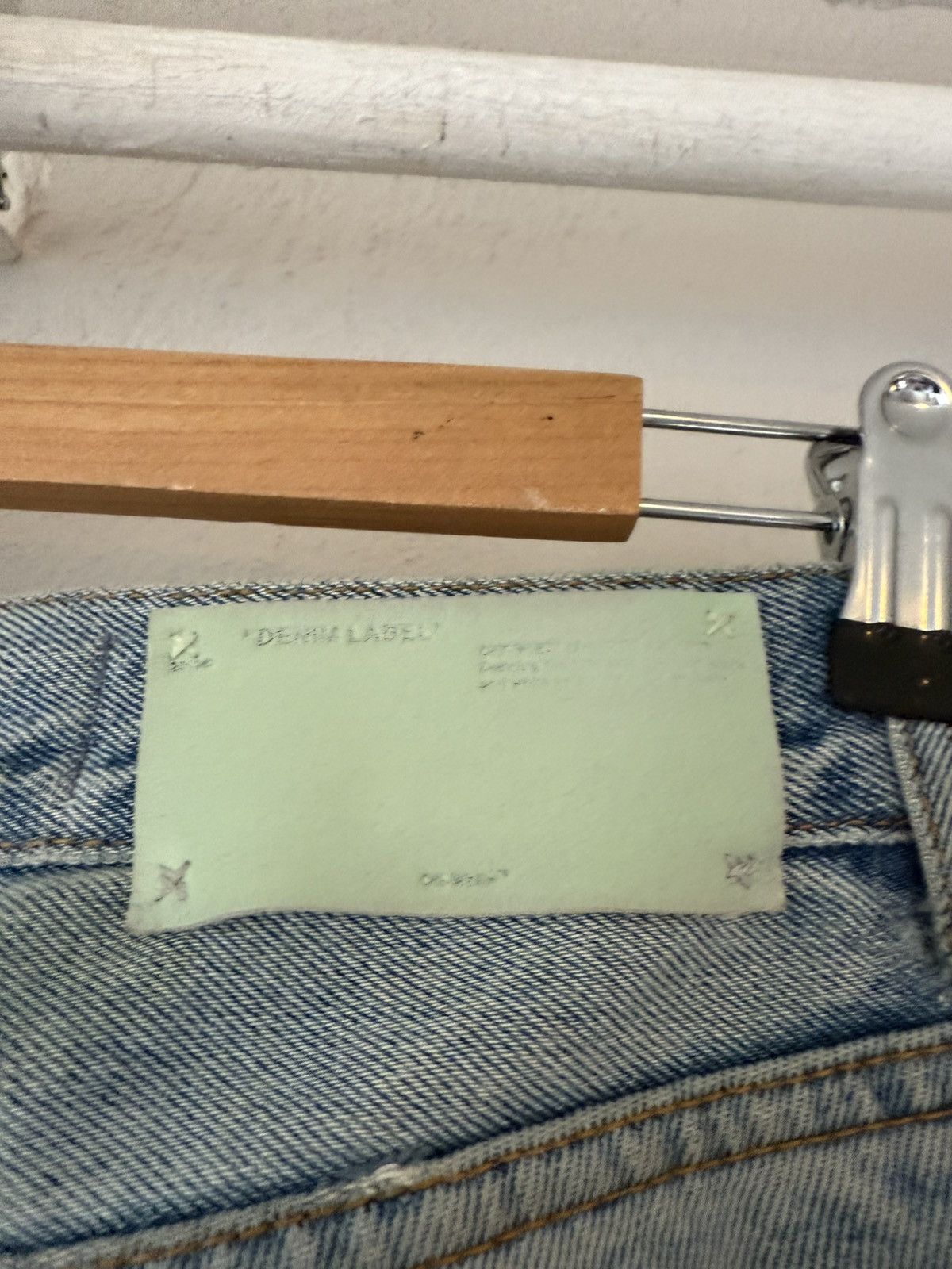 Off-White Blue Denim Jeans Distressed Hem Gradient Fade Size US 26 / EU 42 - 8 Thumbnail