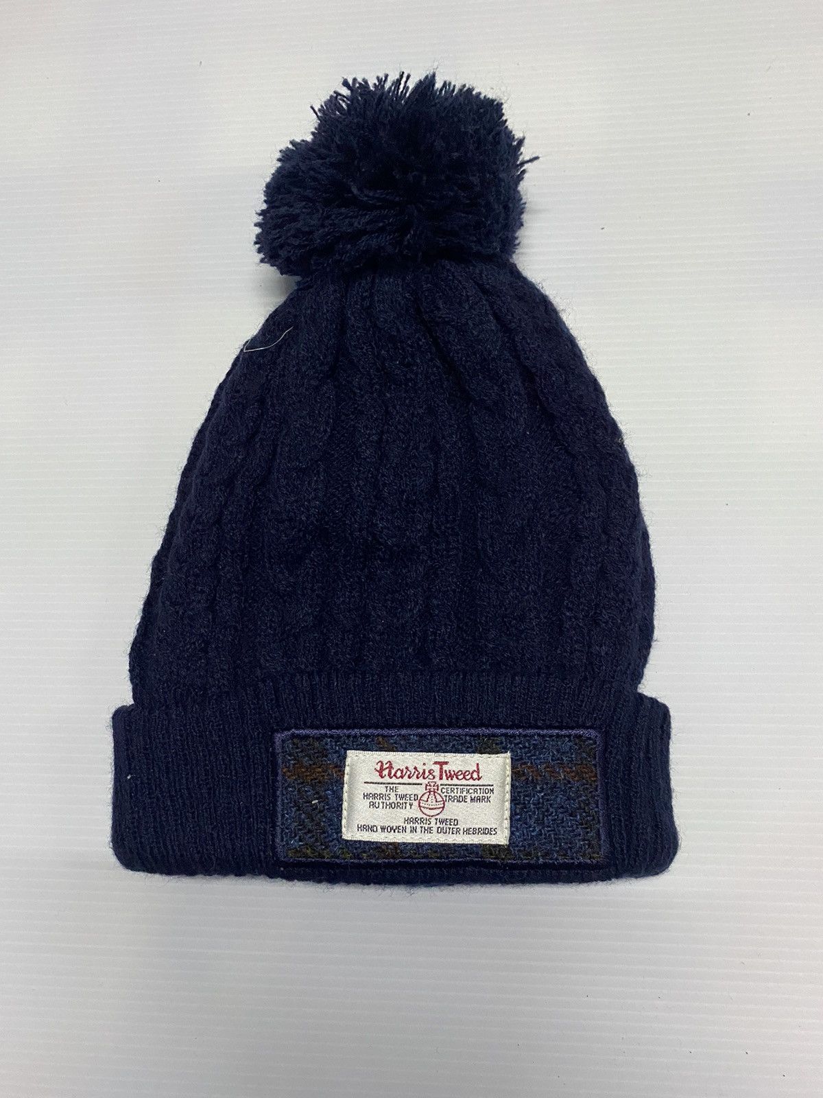 Harris Tweed Harris Tweed Patches Knitted Beanie Size ONE SIZE - 1 Thumbnail