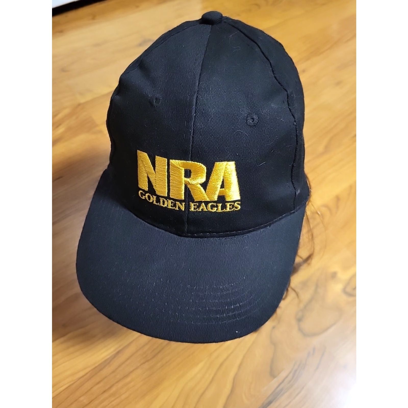 Vintage VINTAGE NRA Golden Eagles Embroidered Black Adjustable USA Flag Hat Baseball Cap Men One Size Cotton Canvas USA Flag Embroidered Adjustable Mens Size ONE SIZE - 7 Thumbnail