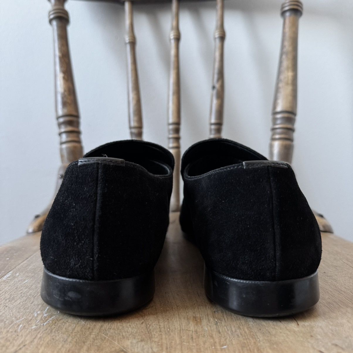 Prada Prada 2000’s Black Suede Buckle Leather Loafers Size US 12 / EU 45 - 3 Thumbnail
