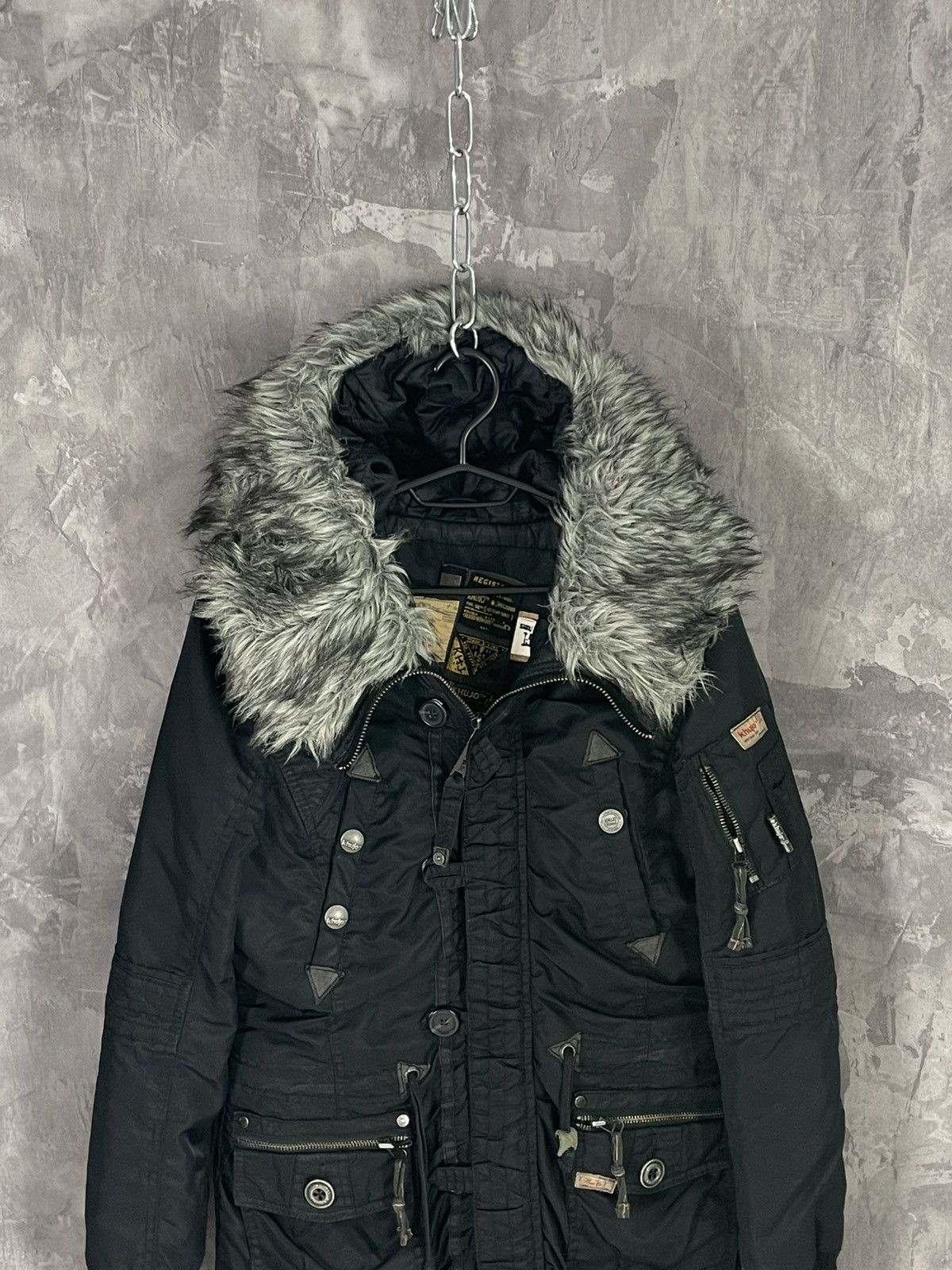 20471120 × If Six Was Nine × Le Grande Bleu (L.G.B.) Y2K Avant Garde If Six Was Nine Style Jacket Hur Hood 90s Size M / US 6-8 / IT 42-44 - 2 Thumbnail