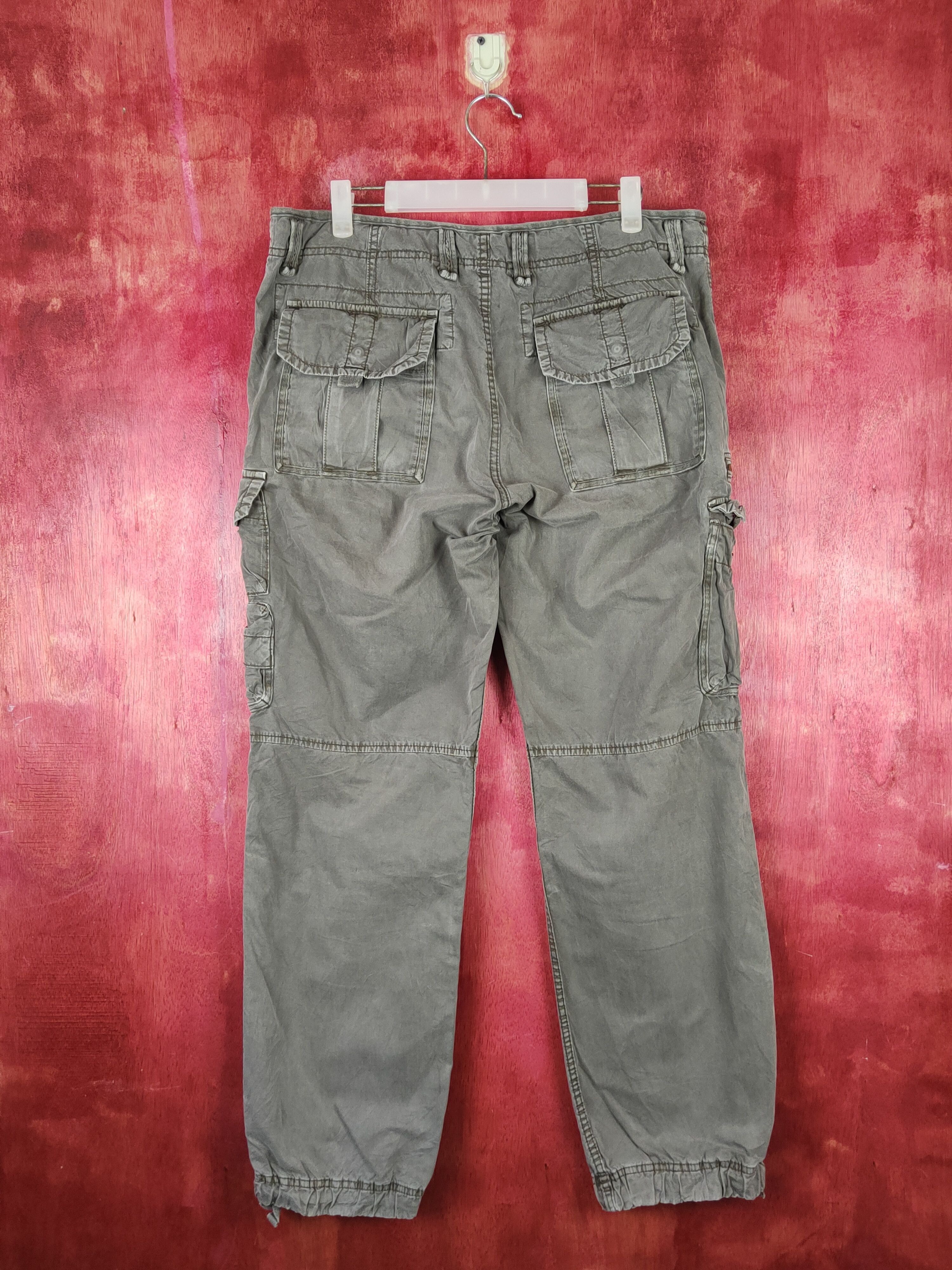 Faded Glory Uniqlo Gray Faded Multipocket Tactical Cargo Pants #S1340 Size US 35 - 8 Thumbnail