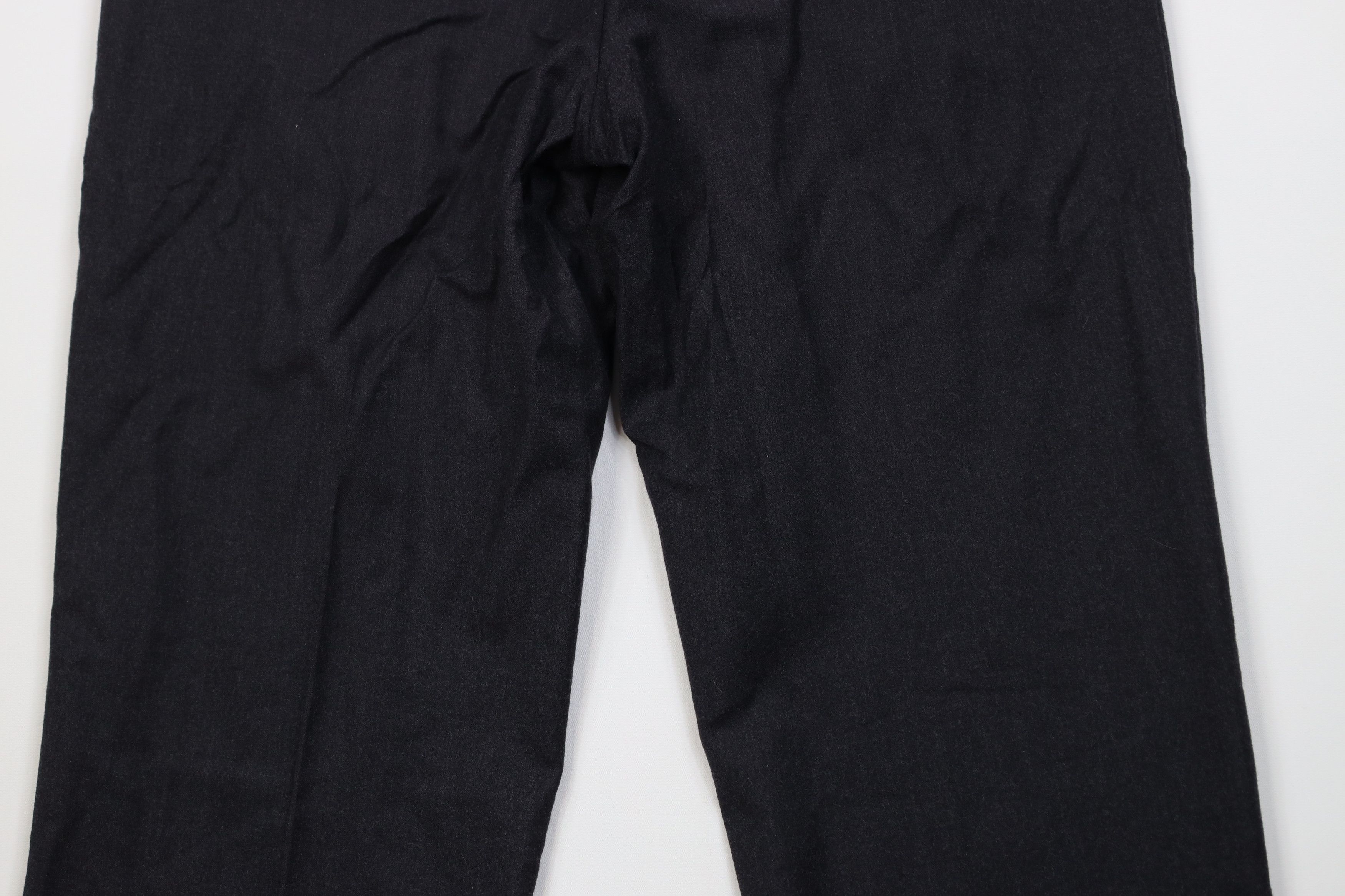 Vintage Vintage 90s Worsted Wool Wide Leg Chino Pants Dark Gray USA Size US 36 / EU 52 - 11 Thumbnail