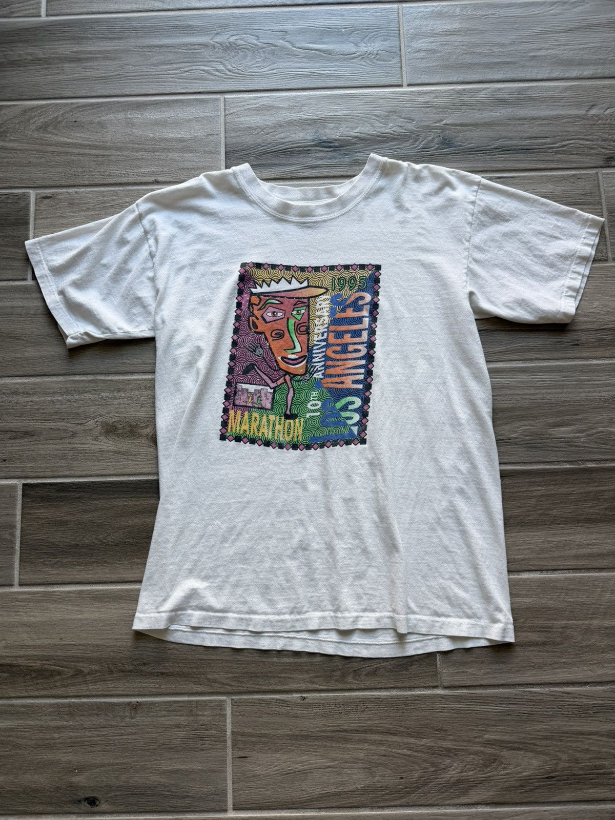 Vintage Vintage 1995 Los Angeles Marathon T-Shirt Size L Gently Used Size US L / EU 52-54 / 3 - 1 Thumbnail