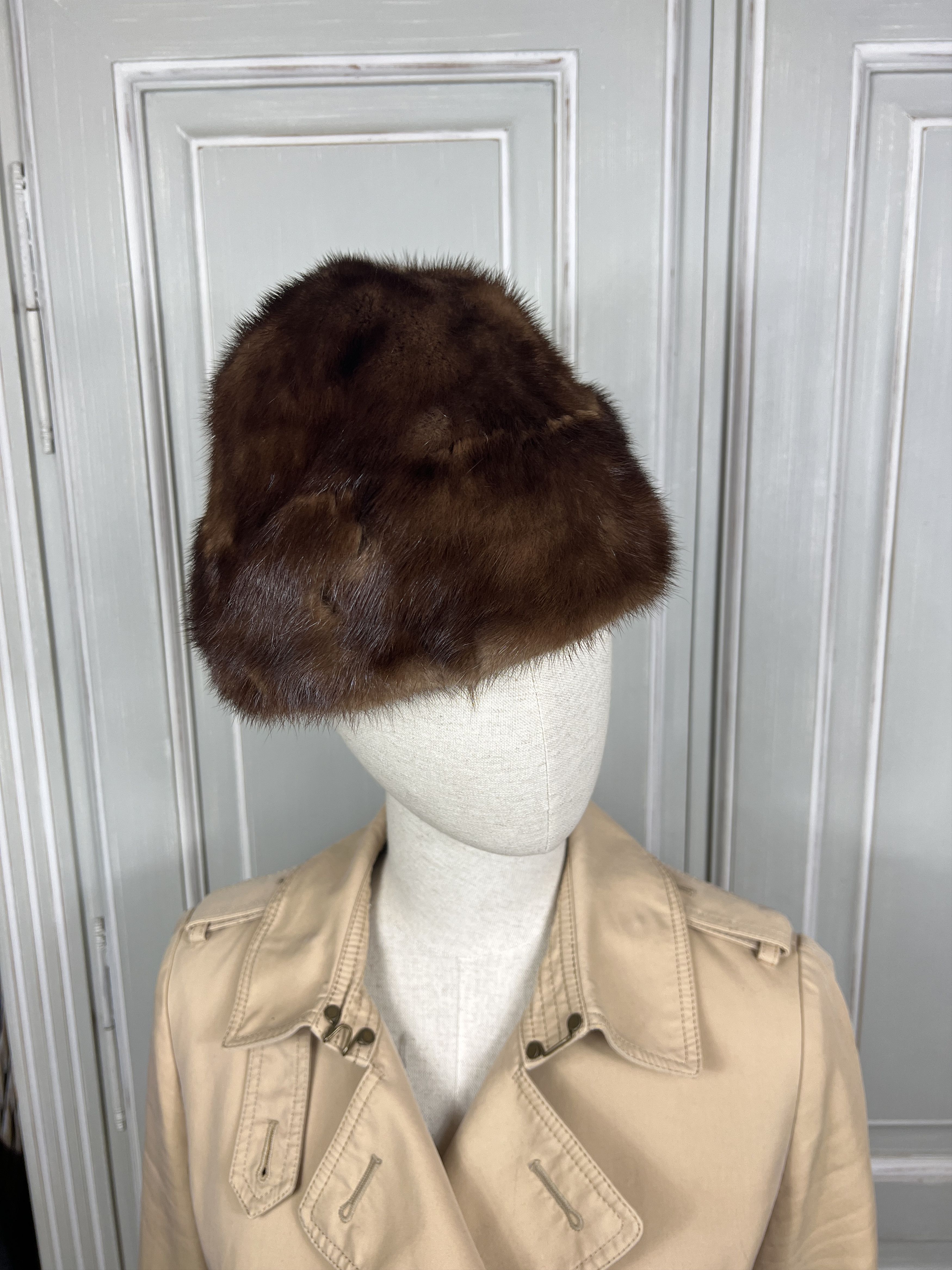 Hysteric Glamour × Vintage VINTAGE FUZZY HAIR BEANIE REAL LEATHER Size ONE SIZE - 1 Thumbnail