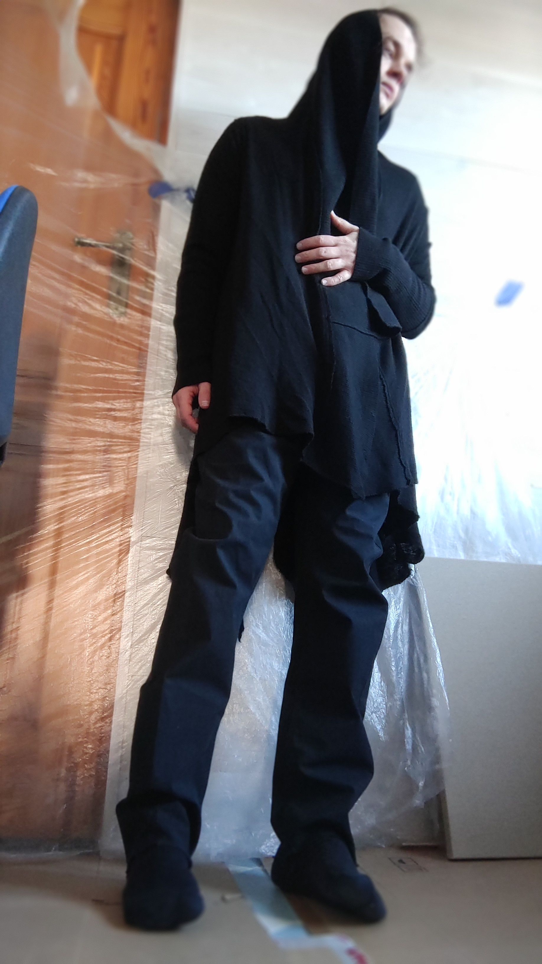 Ivan Grundahl Reconstructed 100%Wool Coat Cape Cardigan Darkfashion Goth M Size US M / EU 48-50 / 2 - 9 Thumbnail