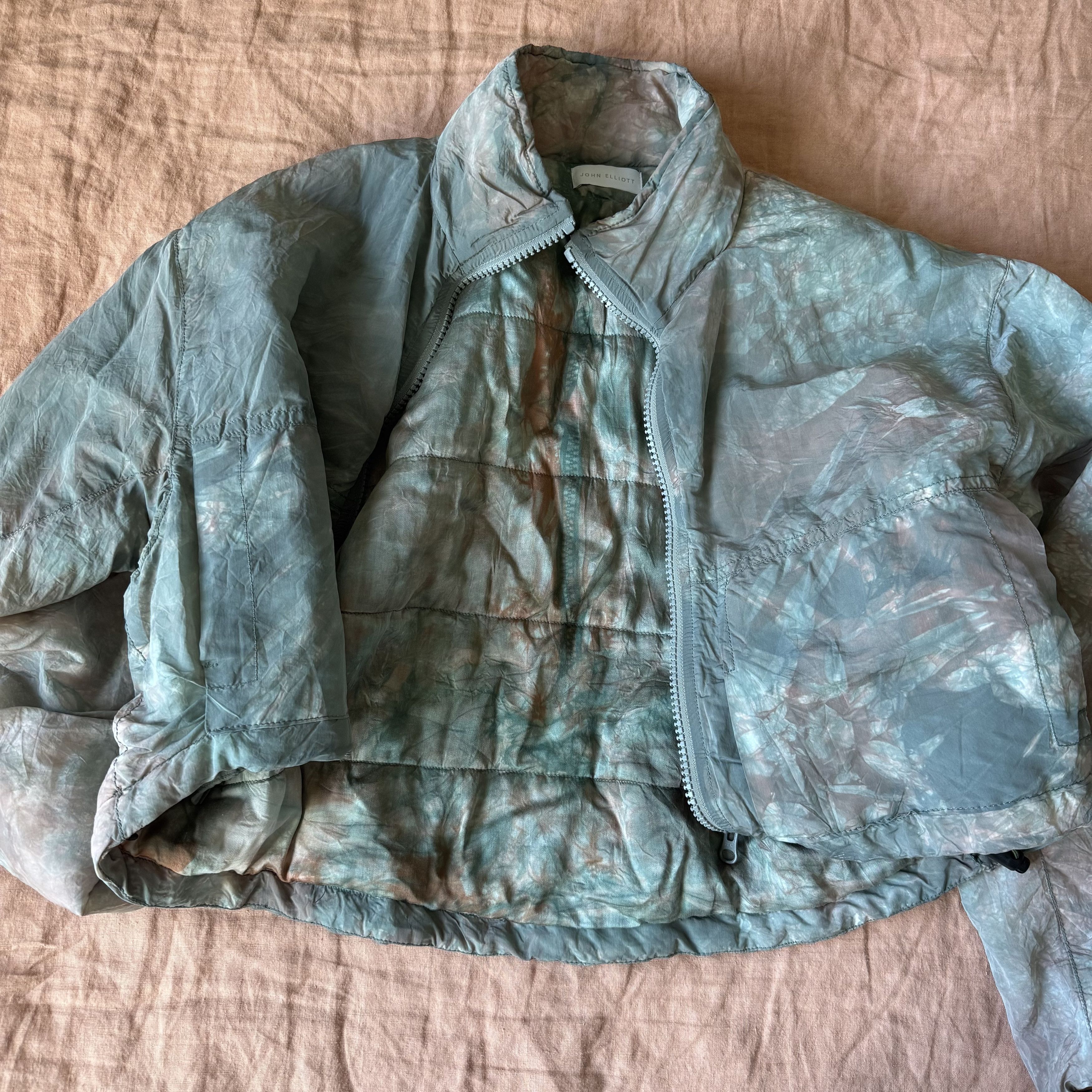 John Elliott John Elliott Silk Nylon Cropped Jacket 0/XS - Asteroid Size XS / US 0-2 / IT 36-38 - 3 Thumbnail