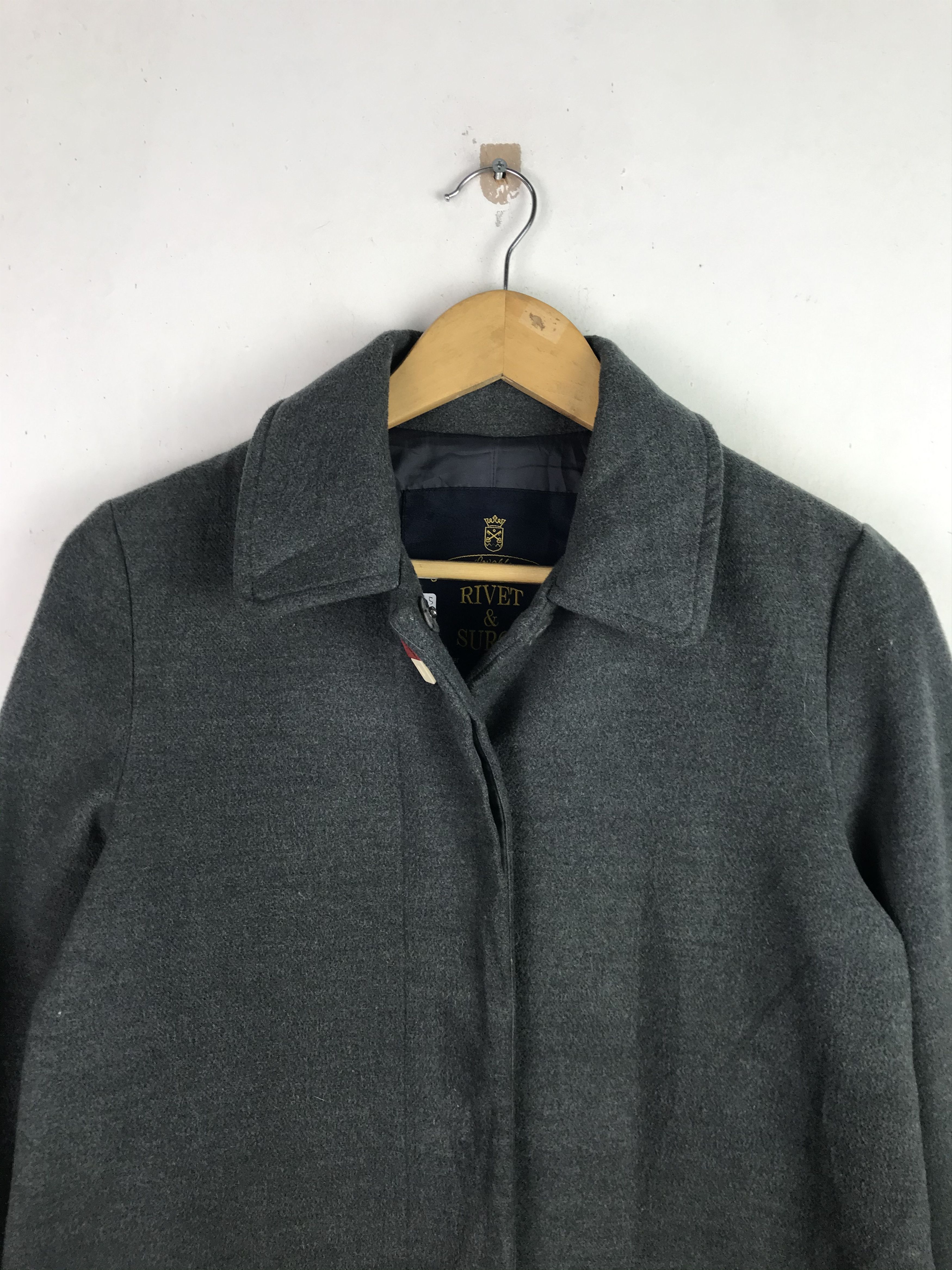 Japanese Brand × Vintage Vintage Rivet & Surge Rare Design Wool Long Jacket Size US M / EU 48-50 / 2 - 3 Thumbnail