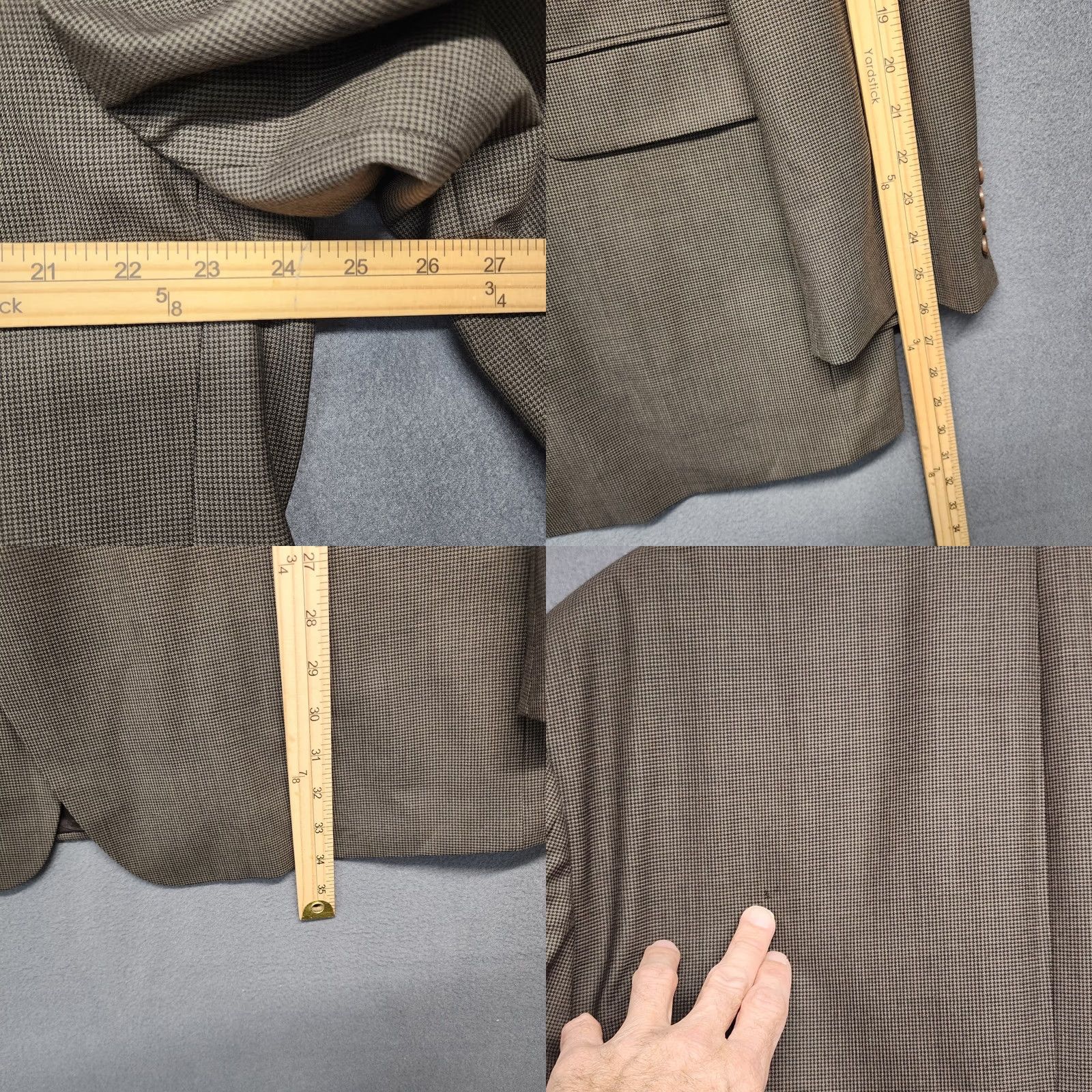 Brooks Brothers VINTAGE Brooks Brothers 346 Blazer Sport Coat Wool Stretch Brown 48L Big & Tall Men Mens Tiny Flaw Size 48R - 8 Thumbnail