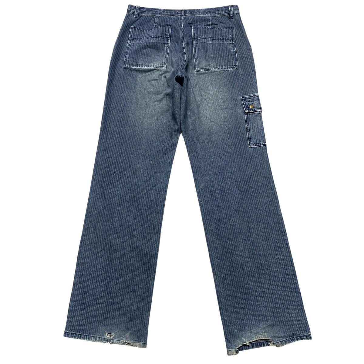 Comme Ca Ism × Japanese Brand COMME CA ISM Denim Hickory Flare Pants Size US 32 / EU 48 - 2 Thumbnail