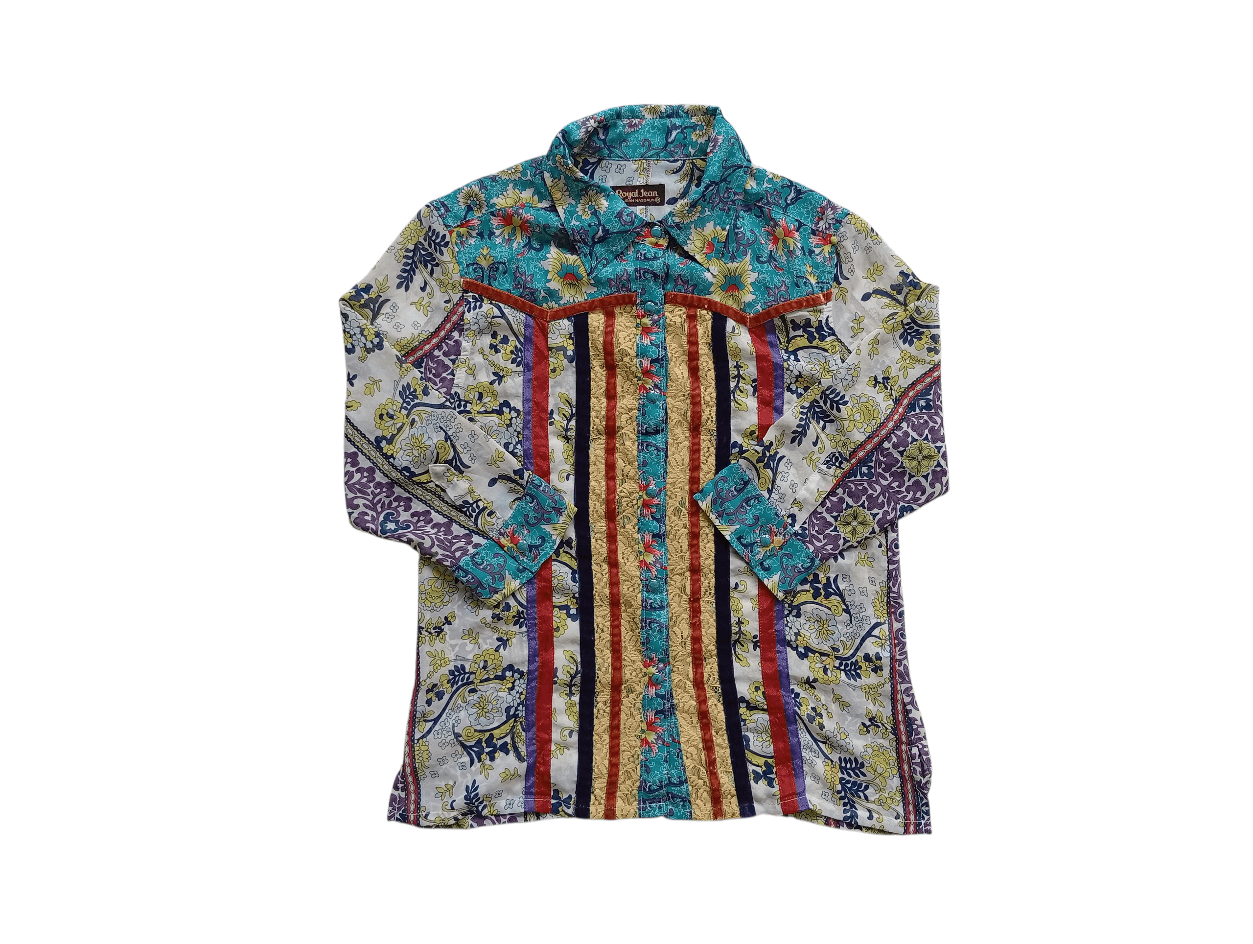 Japanese Brand Jean Nassaus western sheer floral shirt Size S / US 4 / IT 40 - 3 Thumbnail