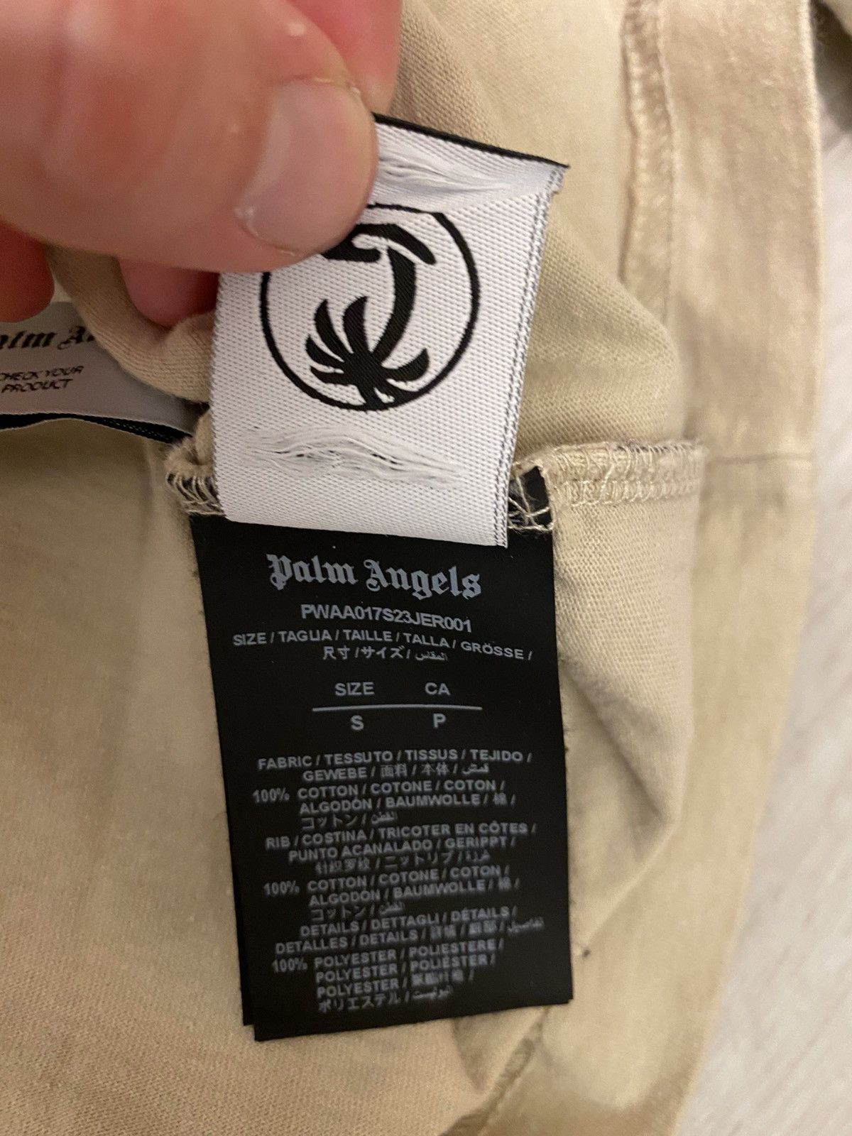 Palm Angels Palm Angels I Love LA Beige Oversized Tee Shirt Size S / US 4 / IT 40 - 6 Thumbnail
