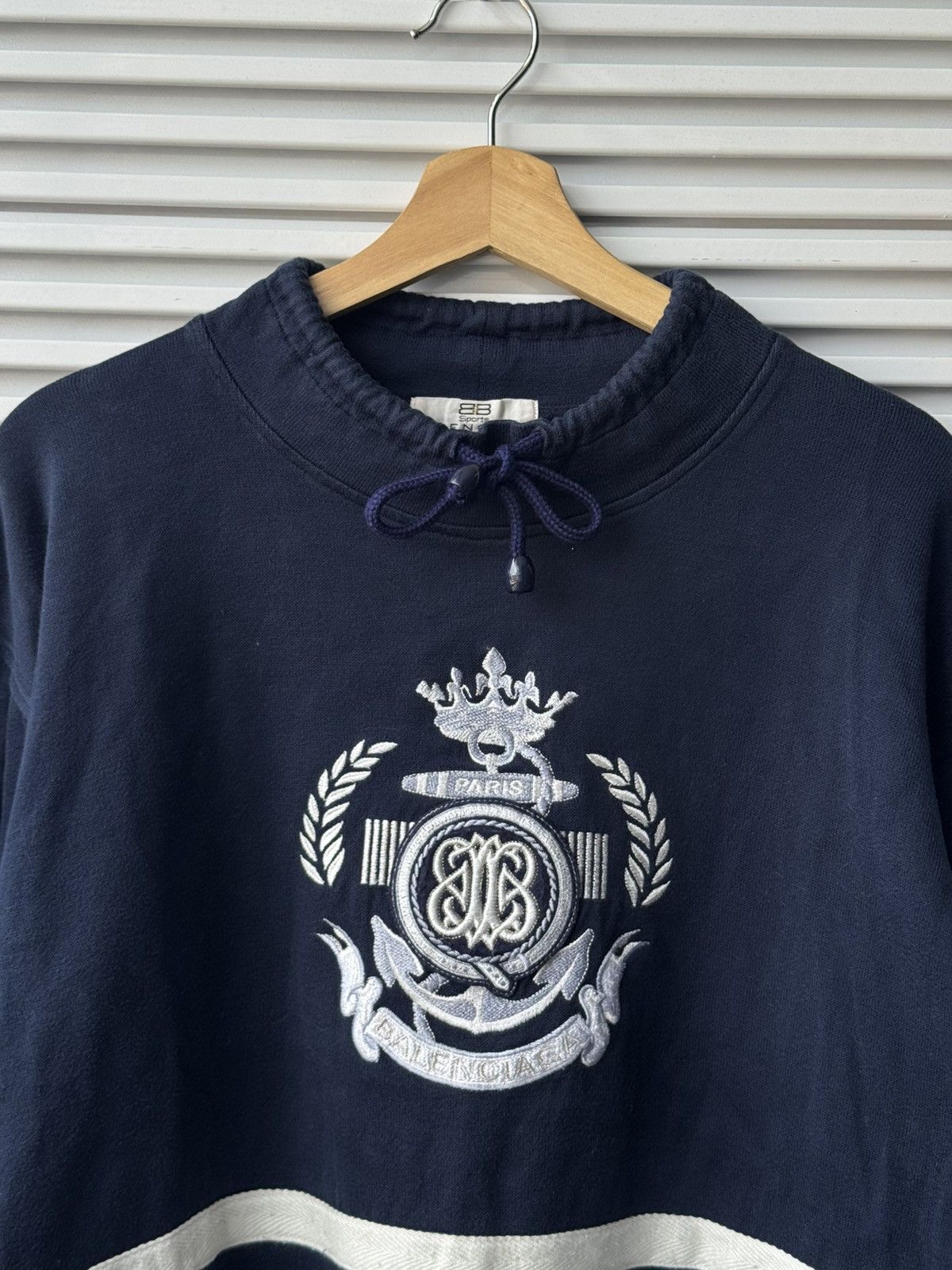Balenciaga Vintage Balenciaga Paris Sport Embroidered Crewneck Size US M / EU 48-50 / 2 - 2 Thumbnail