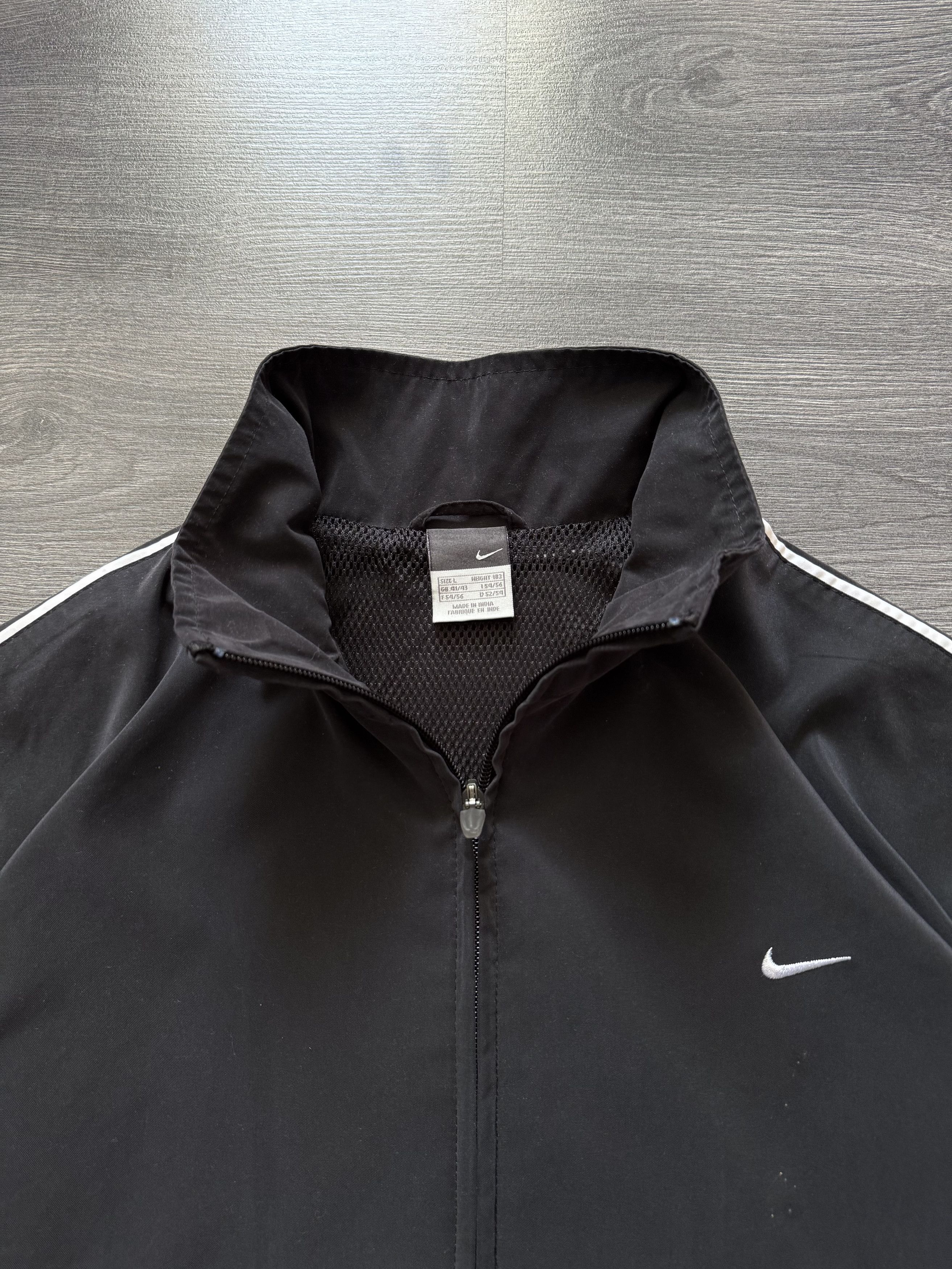 Nike Vintage Y2K Nike Track Jacket Nylon Top Striped Swoosh Size US L / EU 52-54 / 3 - 8 Thumbnail