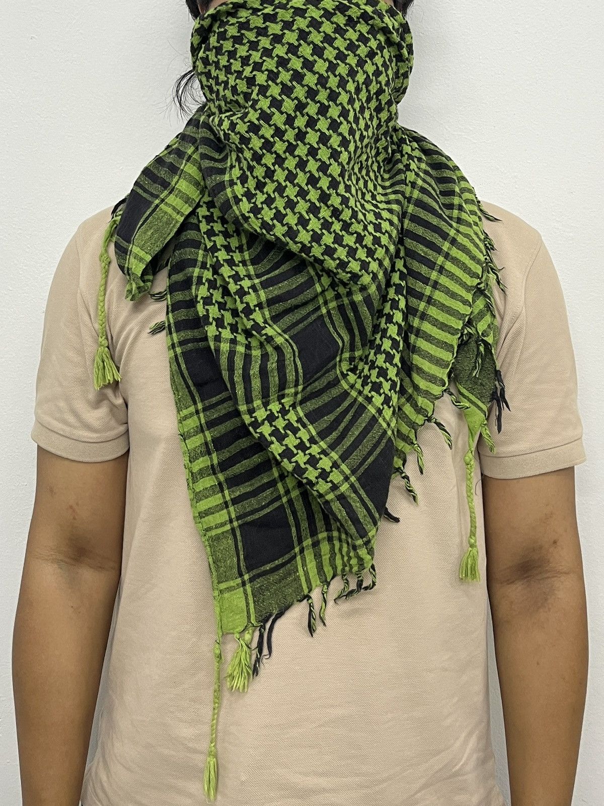 If Six Was Nine Green Keffiyeh Scarf Raf Simons Undercover Junya Style Size ONE SIZE - 7 Thumbnail