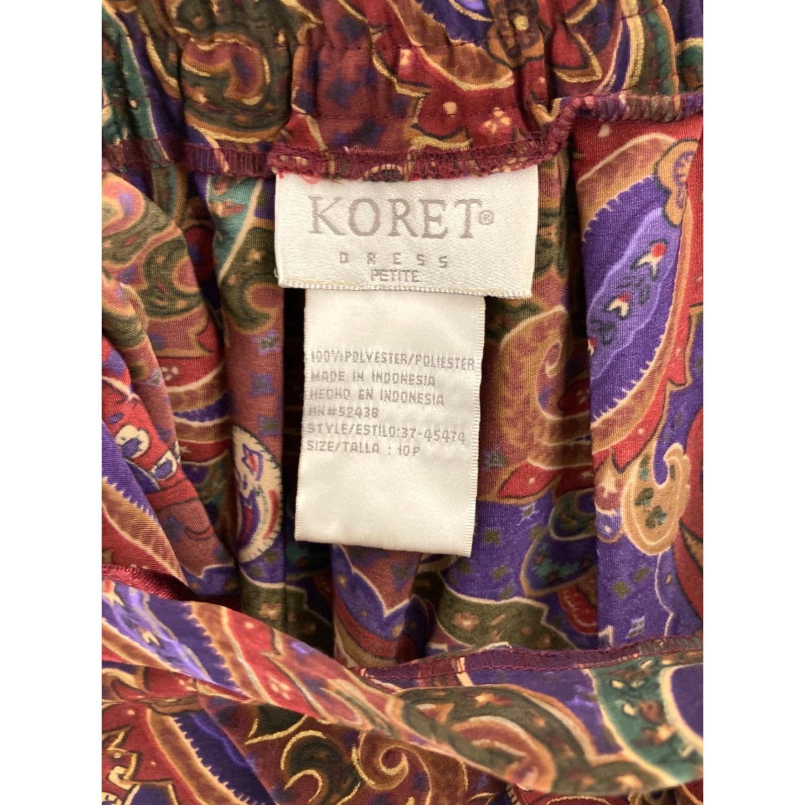 Vintage VINTAGE Koret Skirt Womens 10P Paisley Floral A Line 90s Size 32" / US 10 / IT 46 - 6 Thumbnail