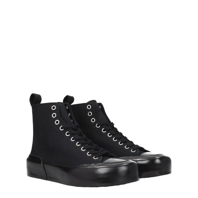 Jil Sander ob1o1e1124 Fabric Sneakers in Black Size US 6 / IT 36 - 2 Thumbnail