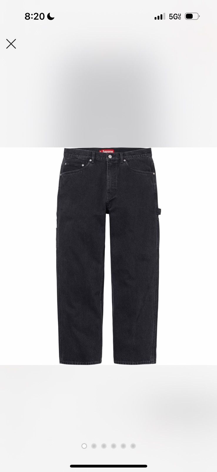 Supreme Patched Denim Painter Pant Black