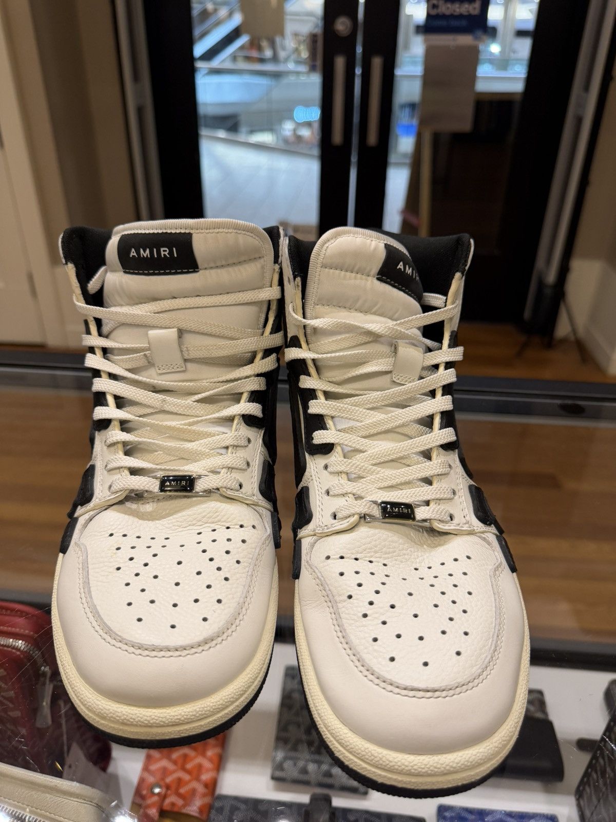 Amiri Amiri Skel Top High Sneakers - White Black Size US 10 / EU 43 - 5 Thumbnail